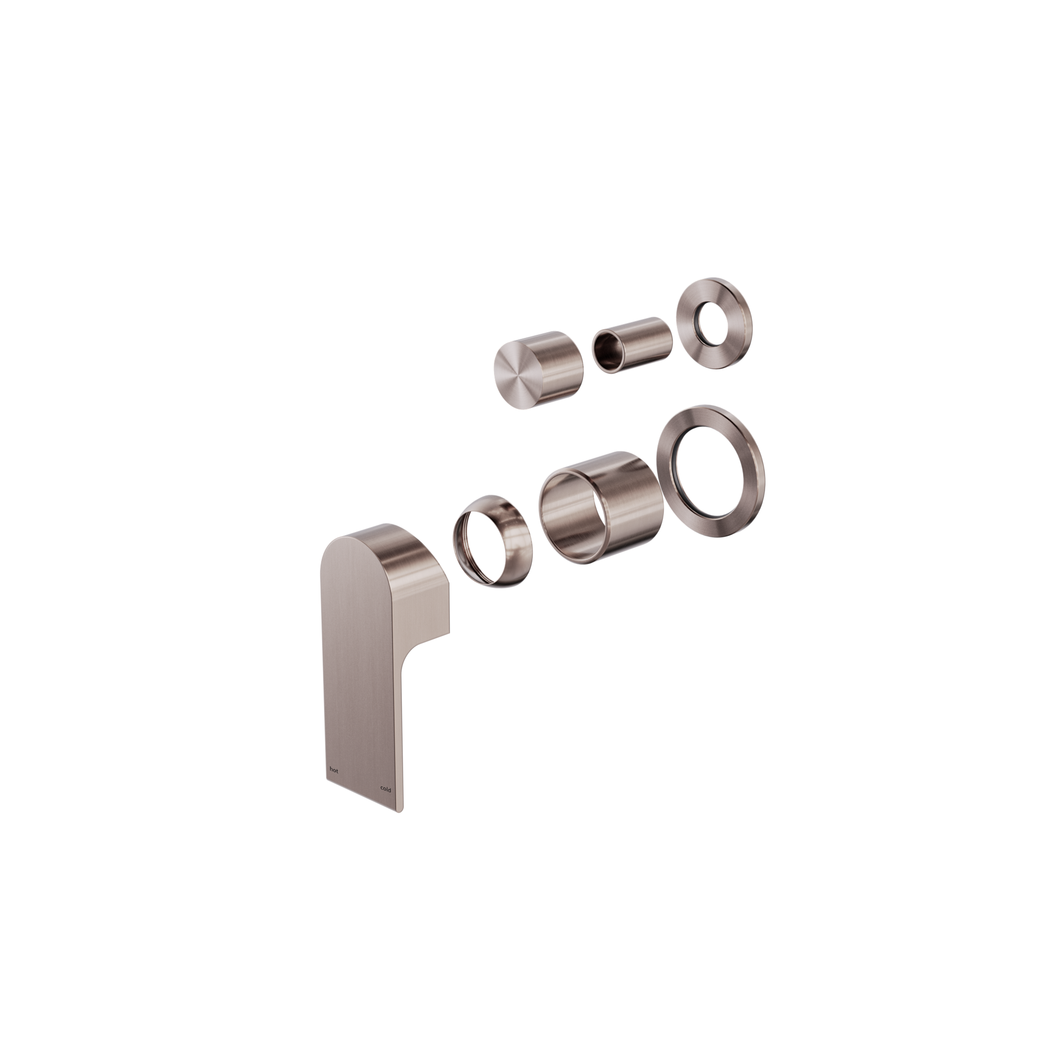 Bianca Shower Mixer With Diverter Separate Back Plate Trim Kits Only Brushed Bronze