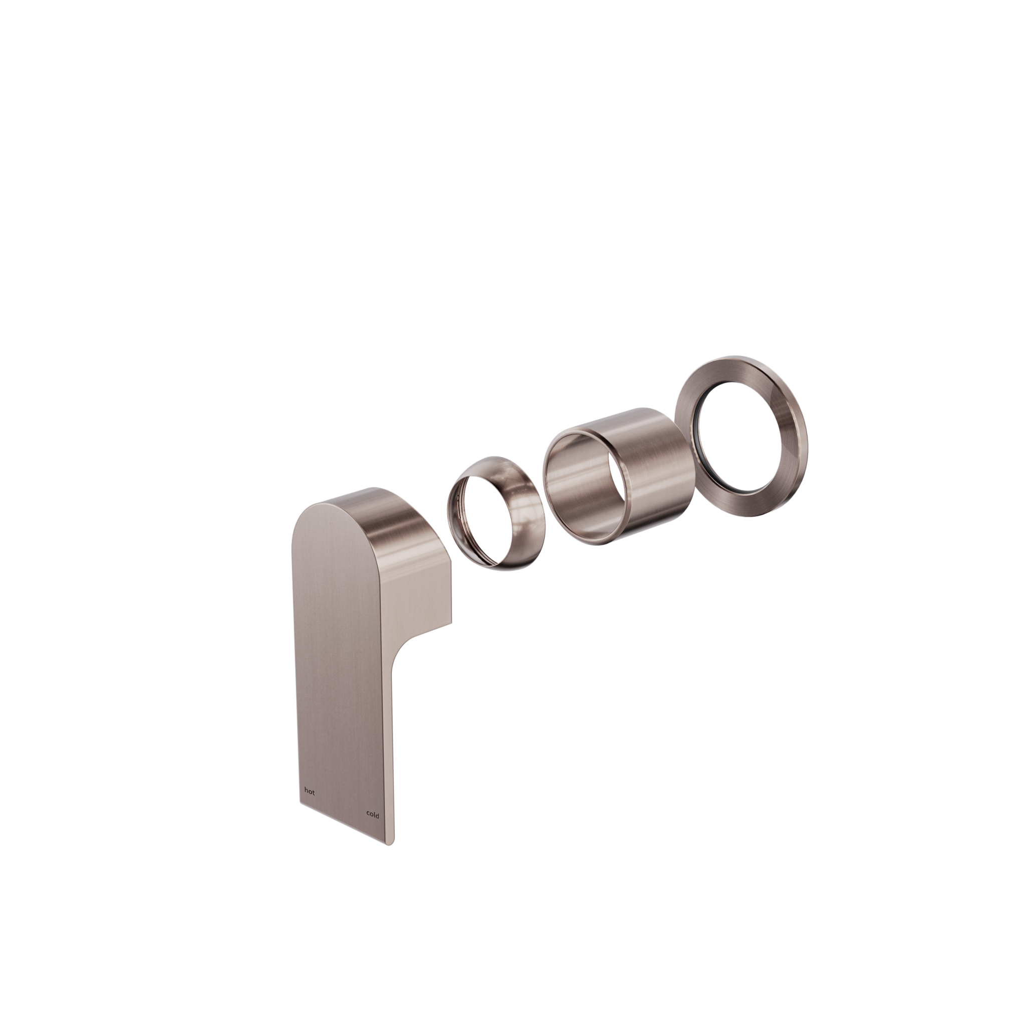 Bianca Shower Mixer 60mm Plate Trim Kits Only Brushed Bronze