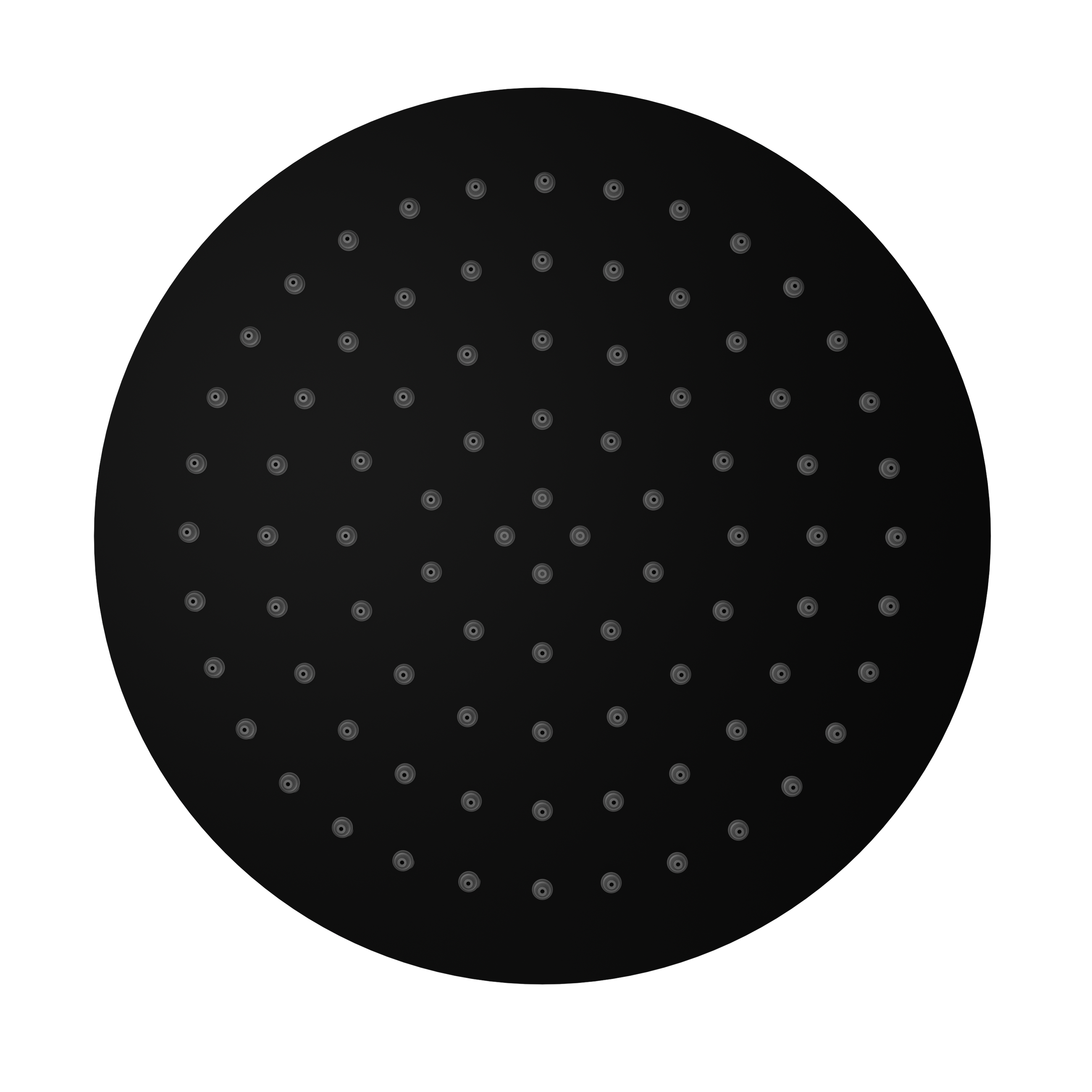 250mm Round Stainless Steel Shower Head 4 Star Rating Matte Black