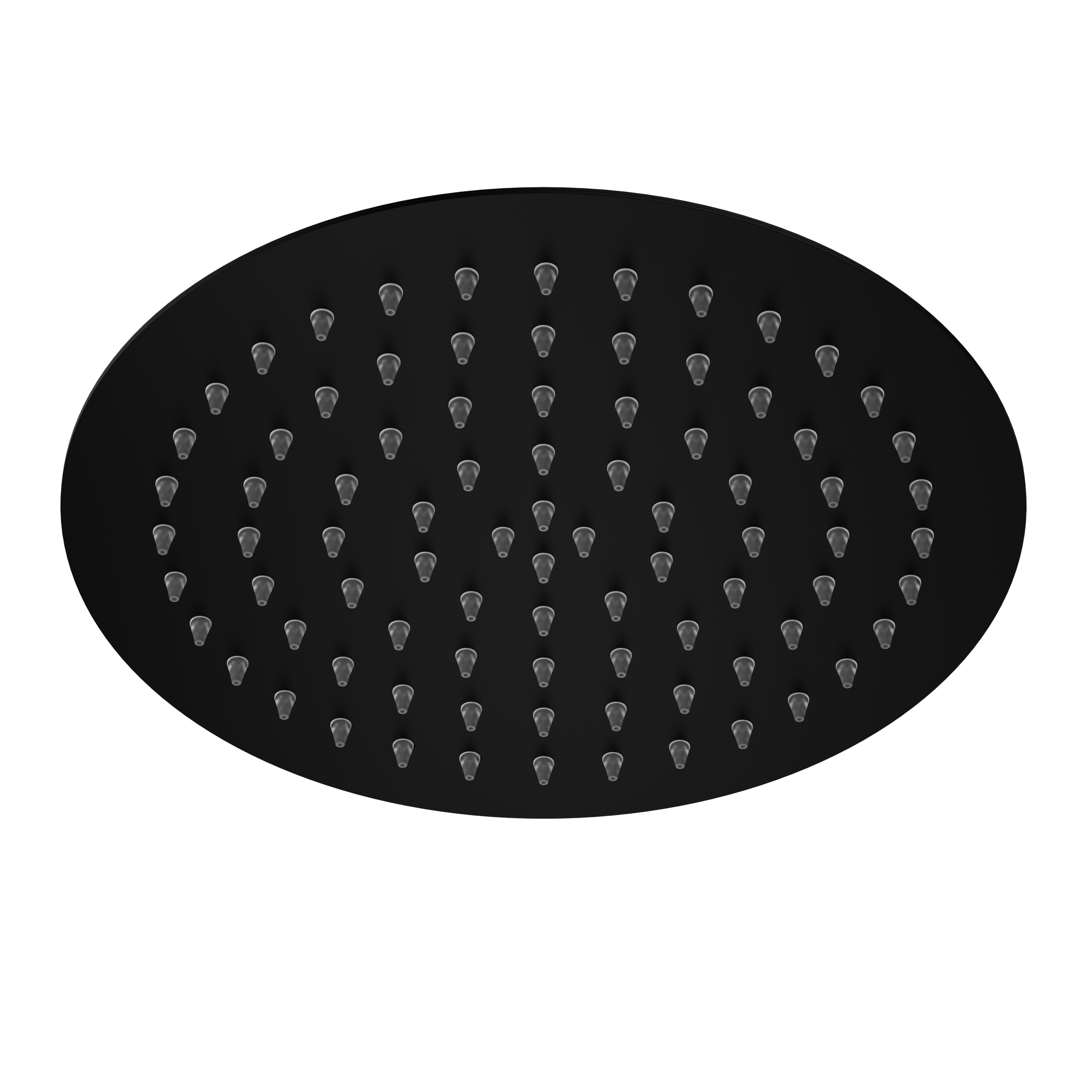 250mm Round Stainless Steel Shower Head 4 Star Rating Matte Black
