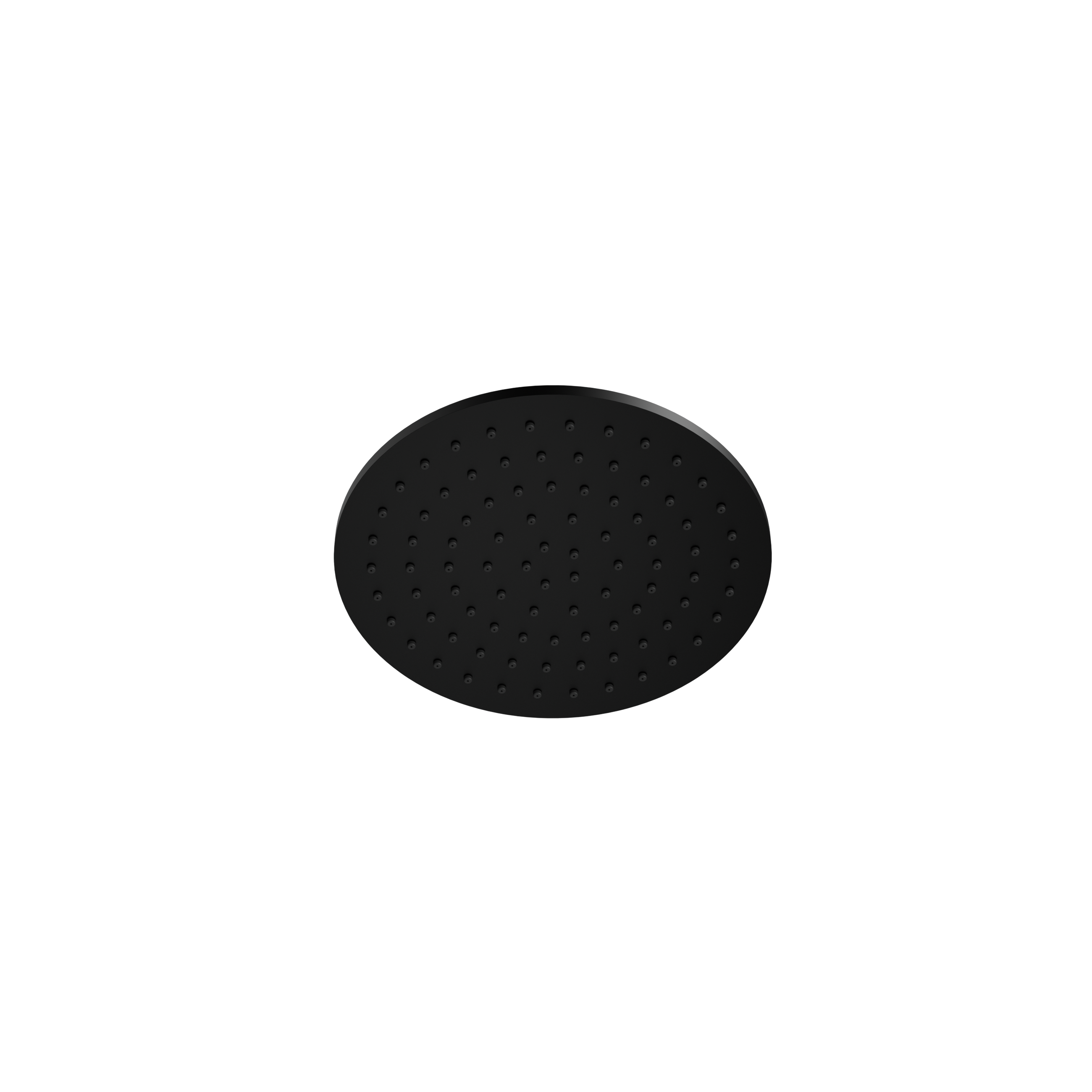 250mm Round Metal Shower Head II Matte Black