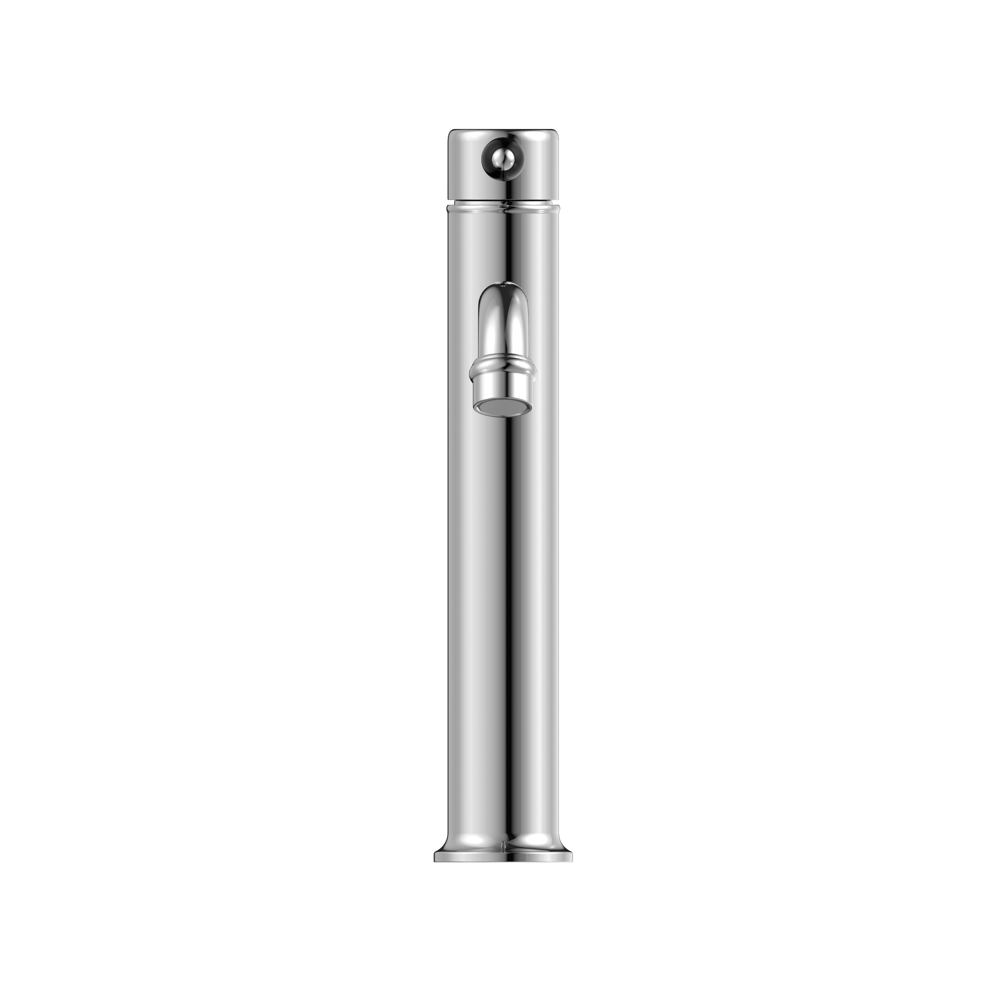 York Straight Tall Basin Mixer With Black Porcelain Lever Chrome