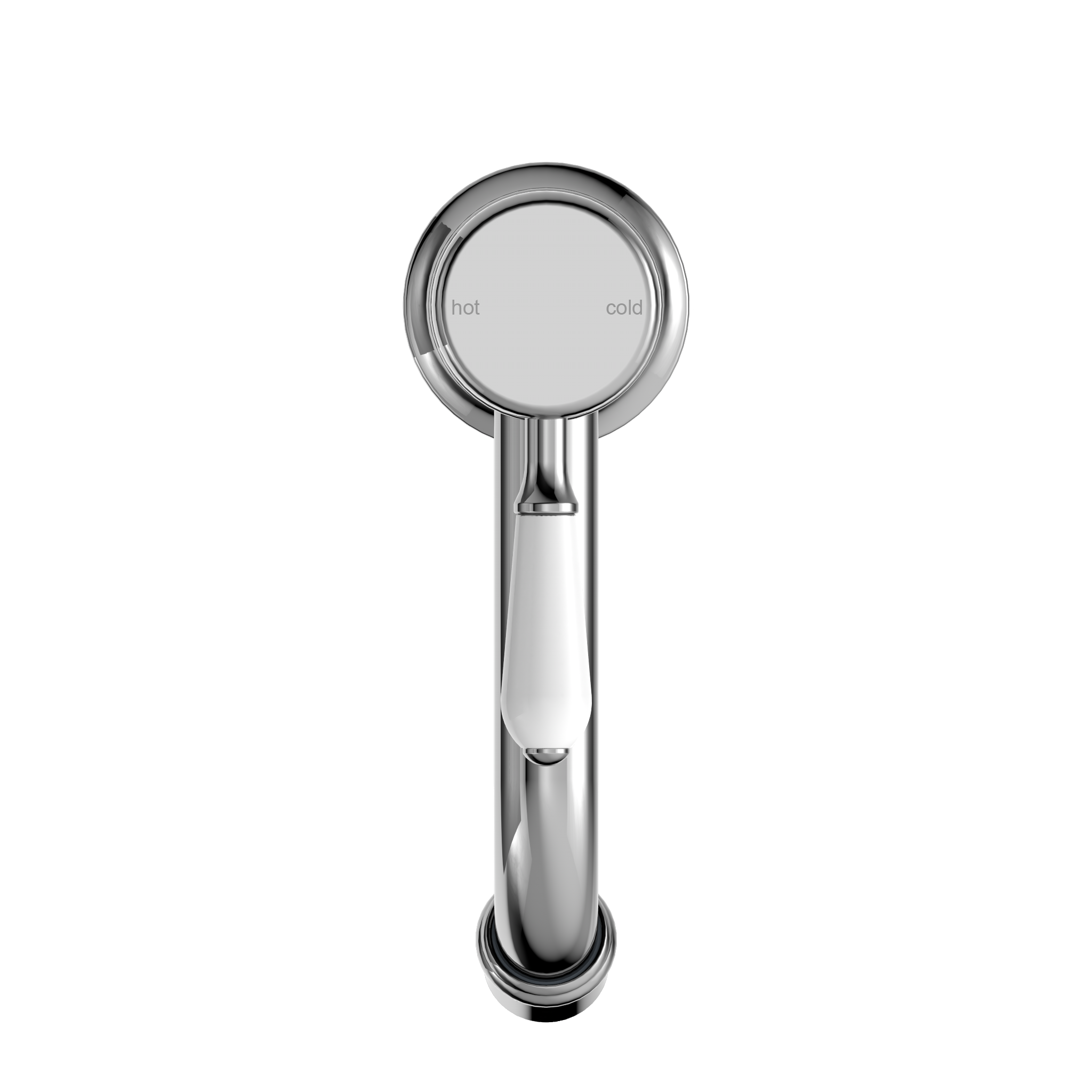 York Straight Basin Mixer With White Porcelain Lever Chrome