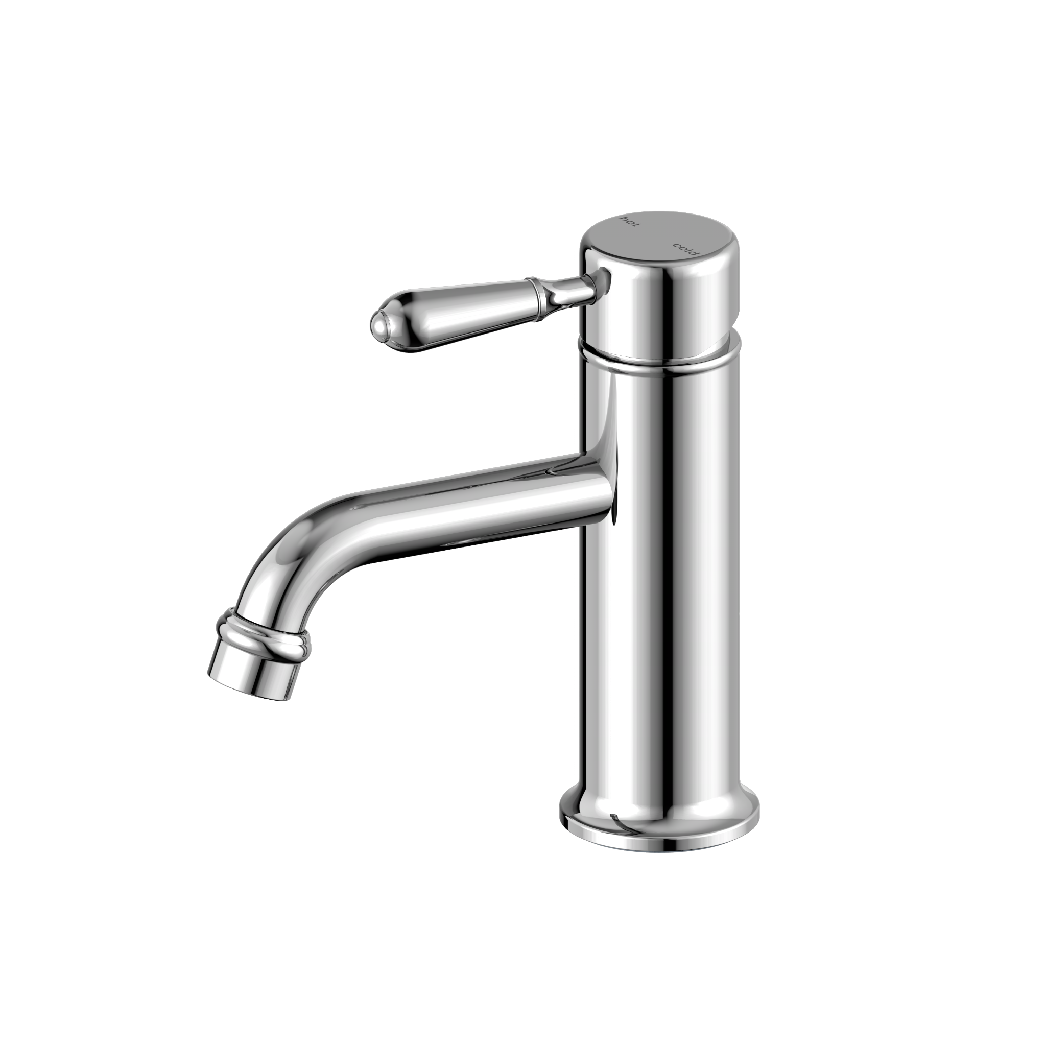 York Straight Basin Mixer With Metal Lever Chrome