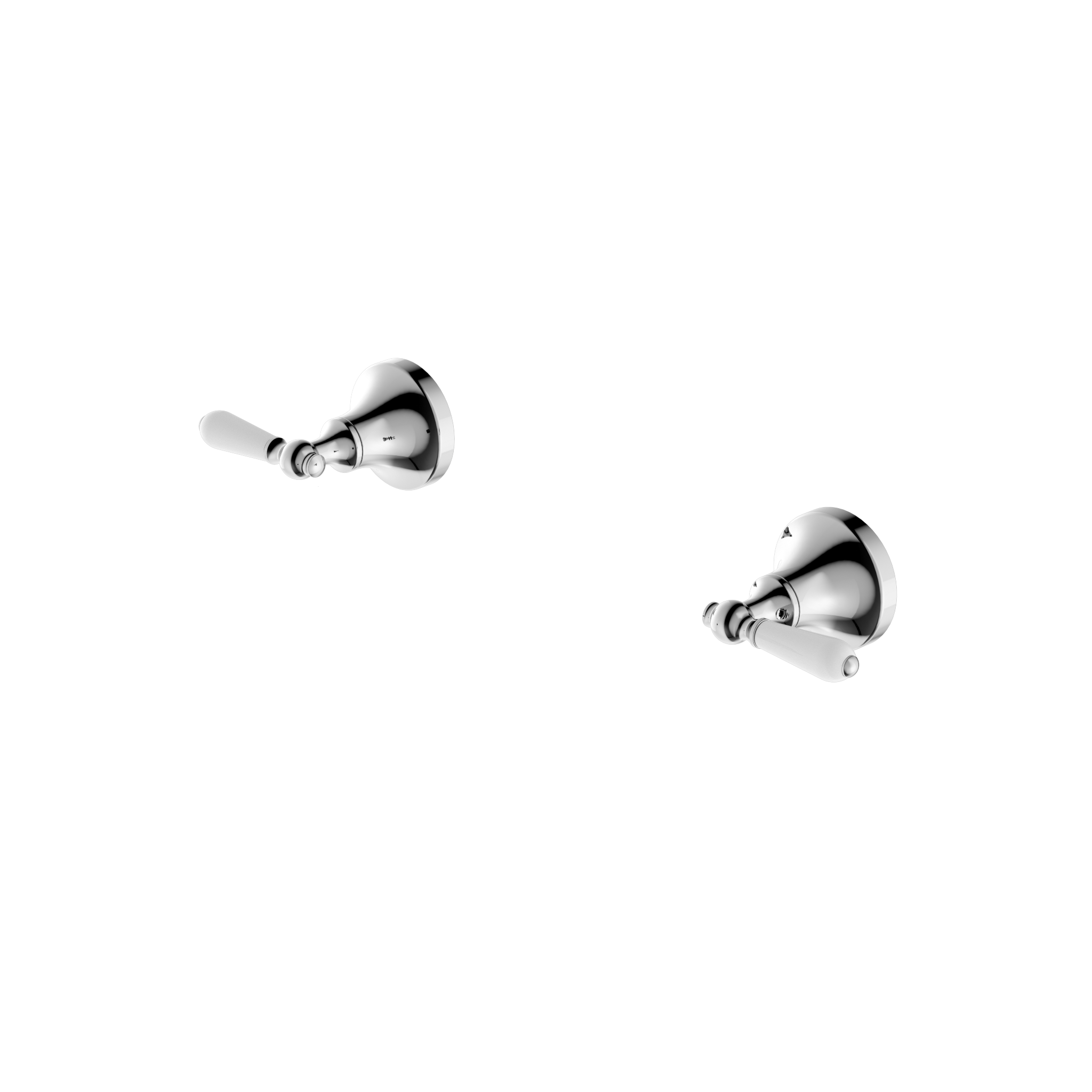 York Wall Top Assemblies With White Porcelain Lever Chrome