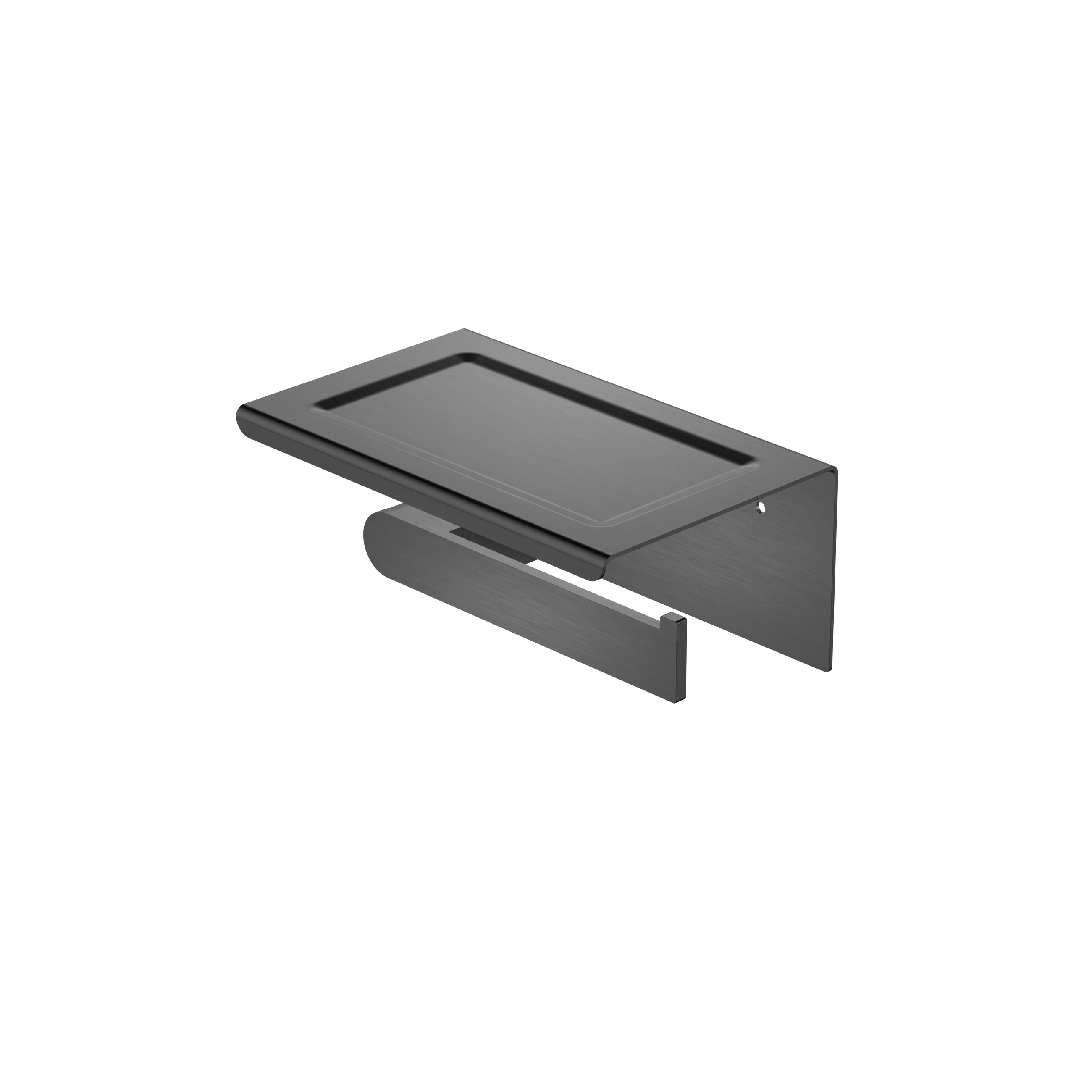 Bianca Toilet Roll Holder With Phone Holder Gun Metal