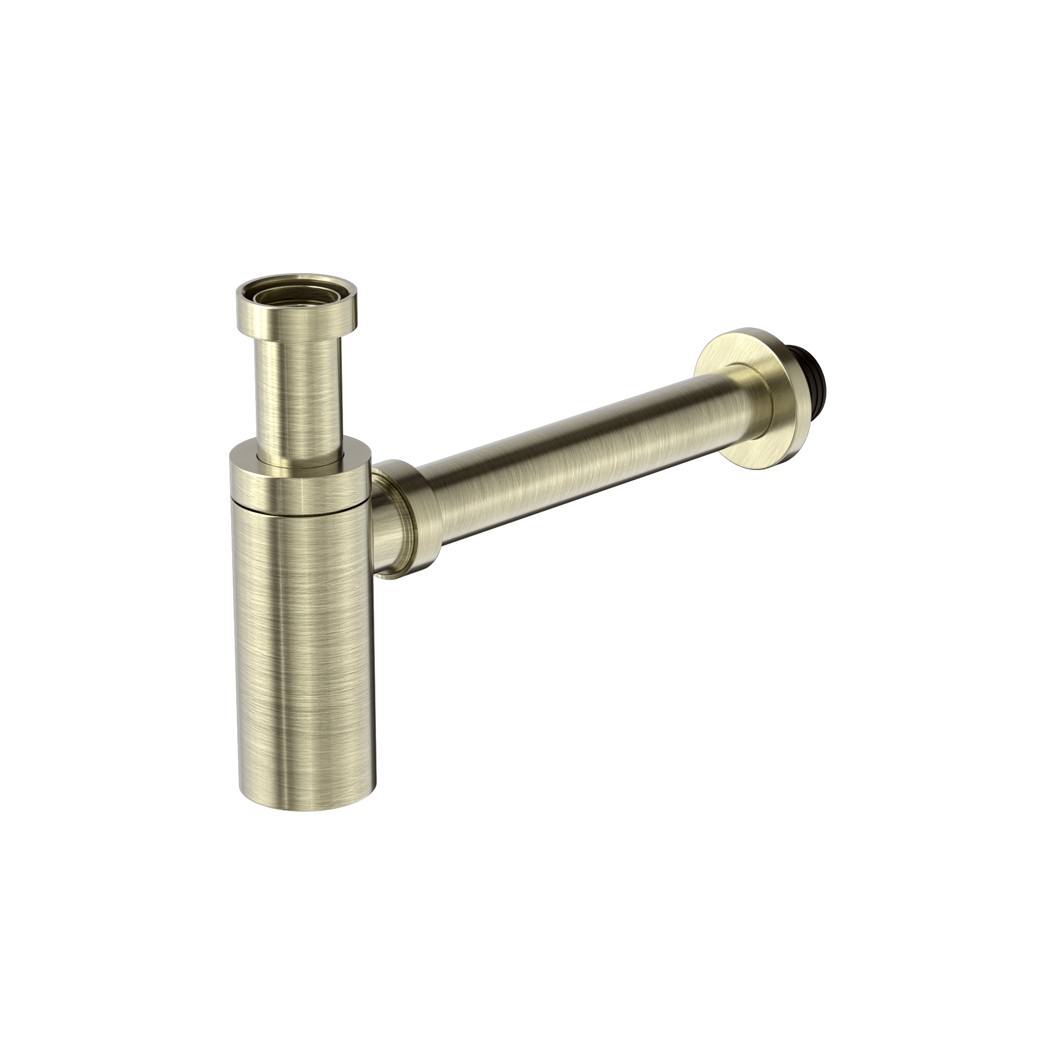 40mm Round Bottle Trap Aged Brass