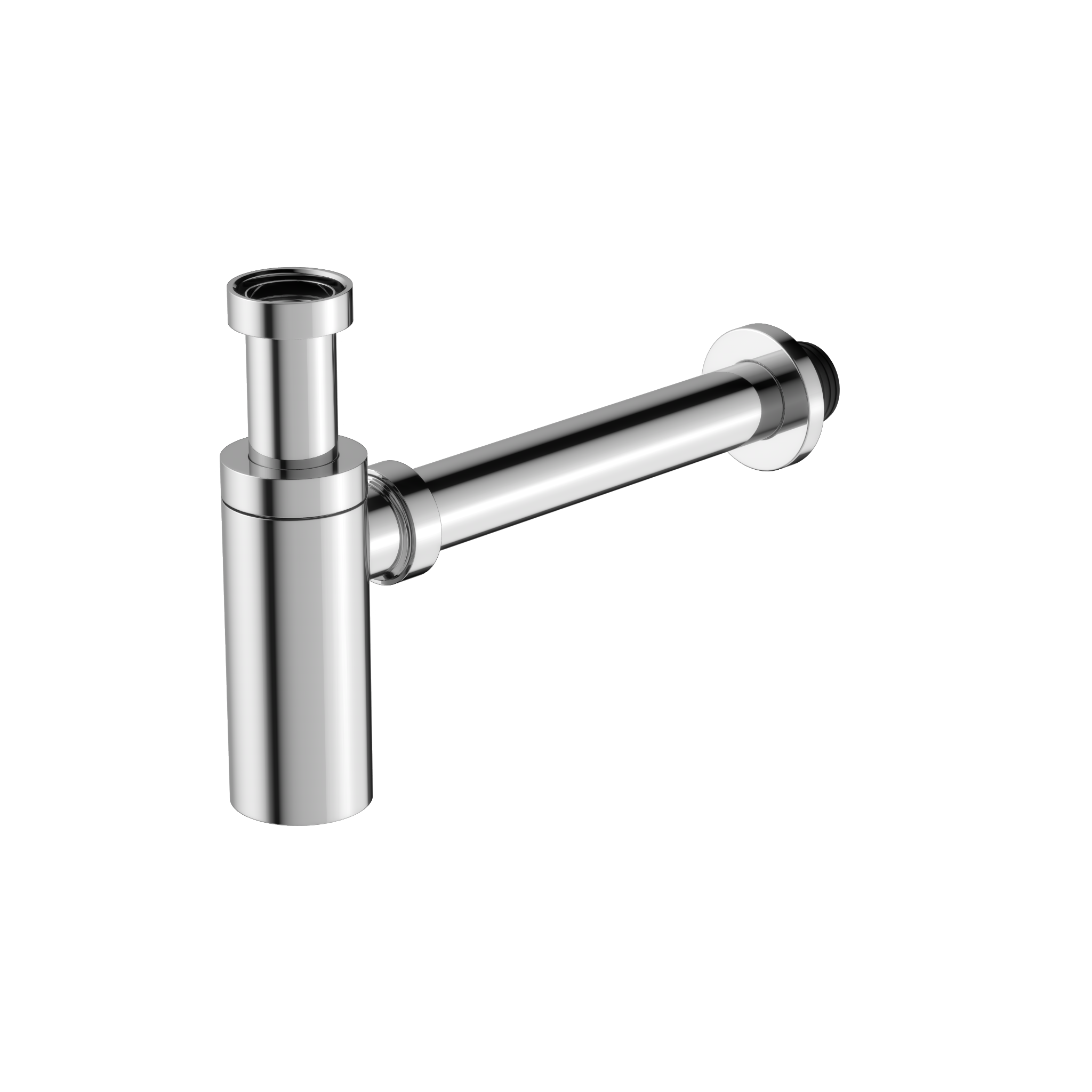 40mm Round Bottle Trap Chrome