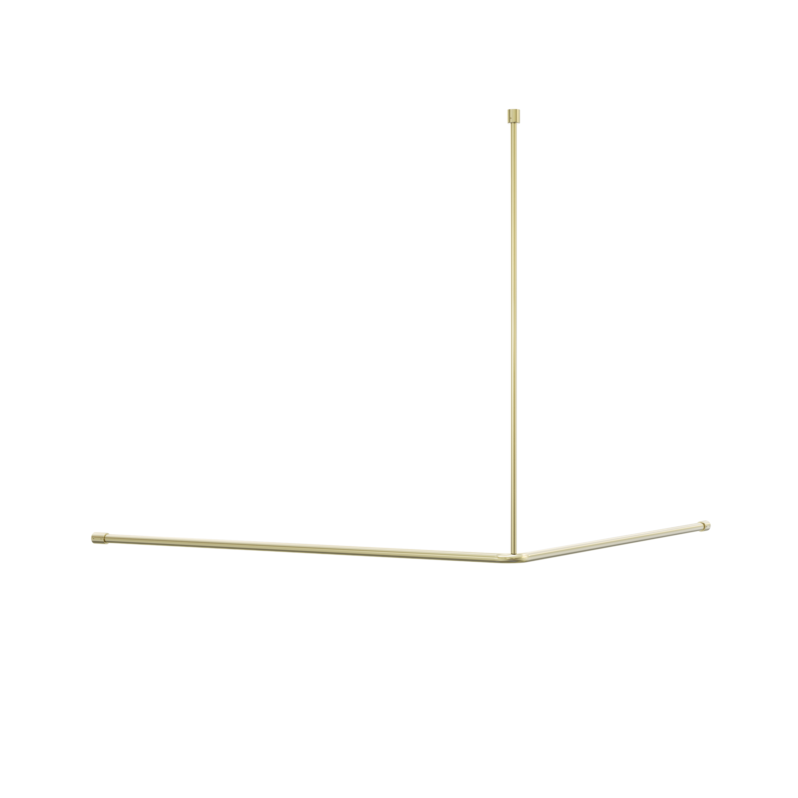 Mecca Care Curtain Rail 1200x1200mm 90 Degree Brushed Gold