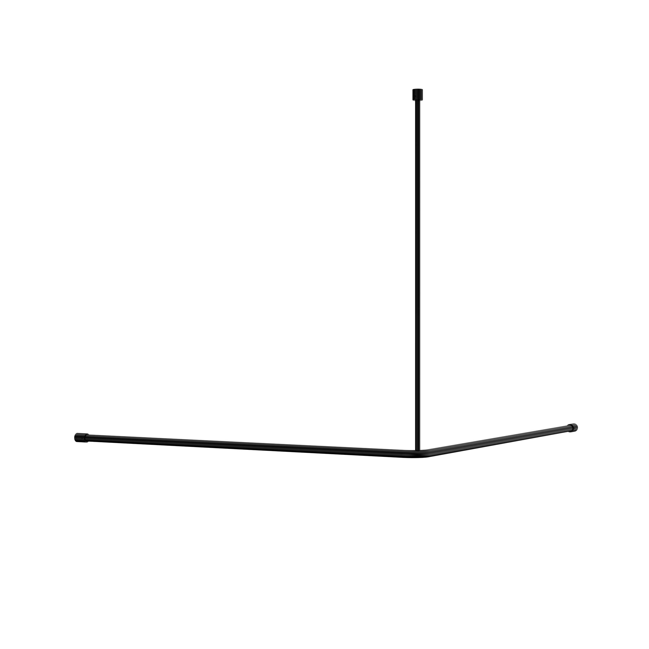 Mecca Care Curtain Rail 1200x1200mm 90 Degree Matte Black
