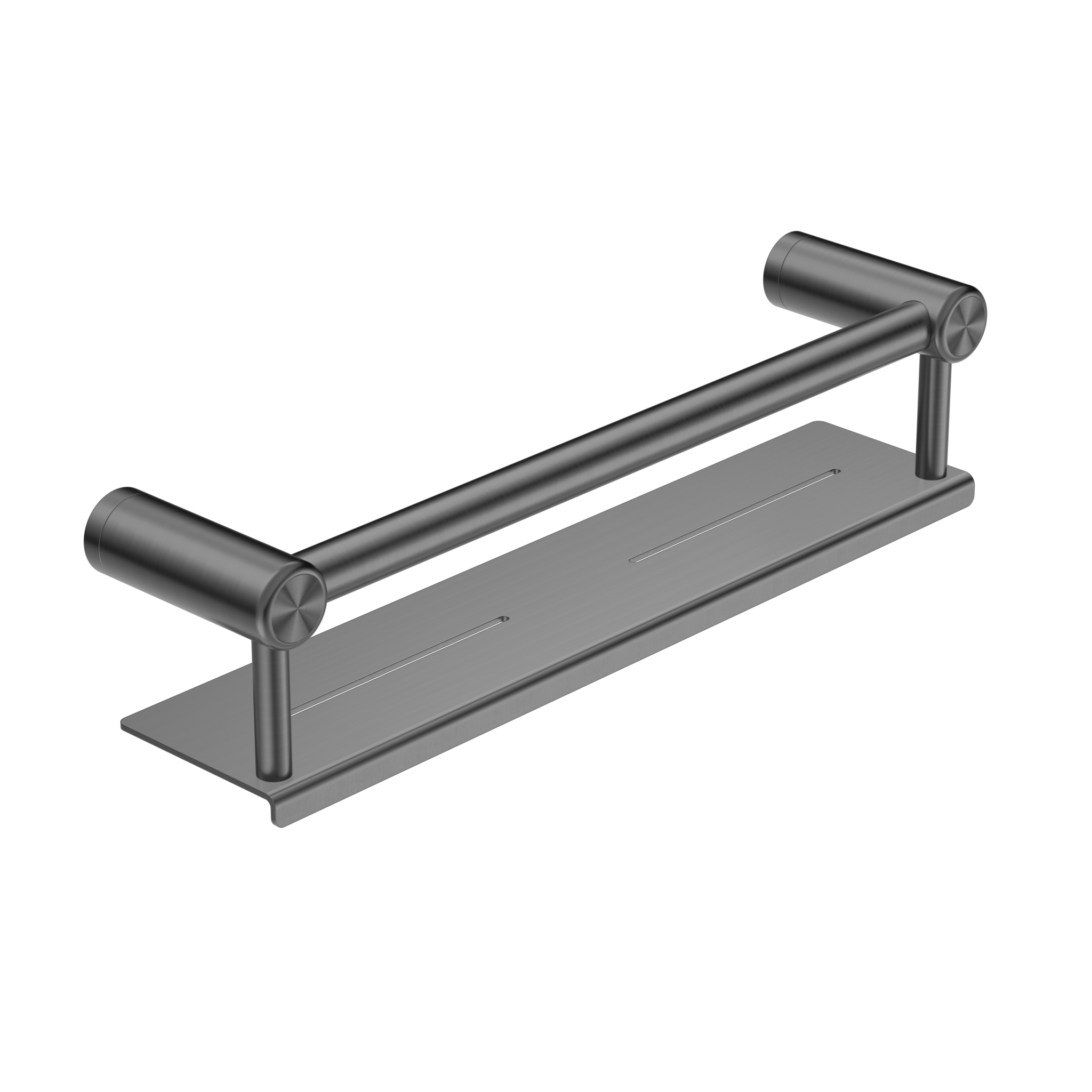 Mecca Care 25mm Grab Rail With Shelf 450mm Gun Metal