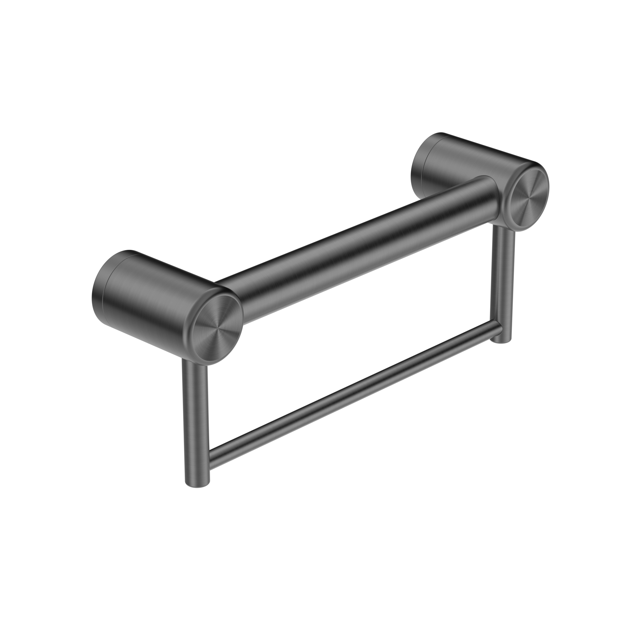 Mecca Care 32mm Grab Rail With Towel Holder 300mm Gun Metal