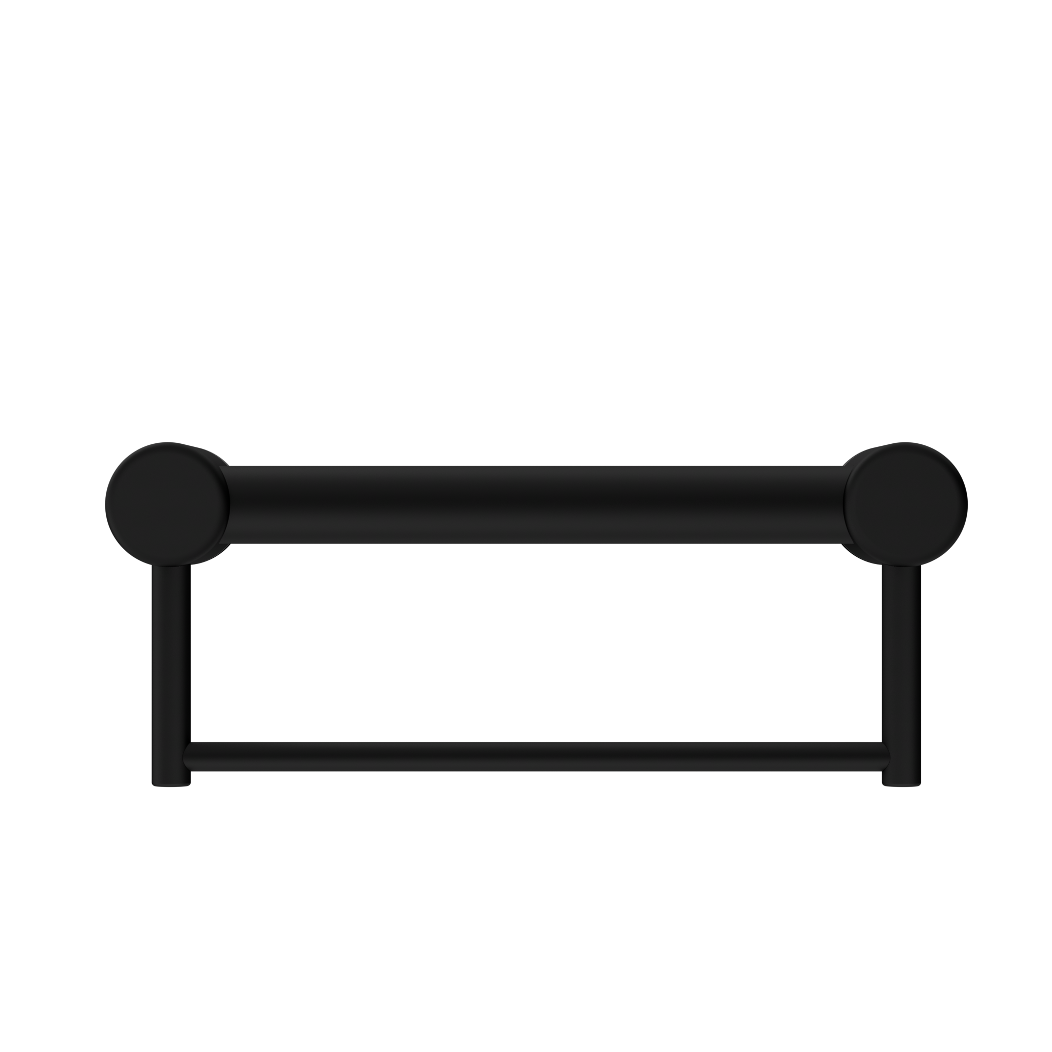 Mecca Care 32mm Grab Rail With Towel Holder 300mm Matte Black