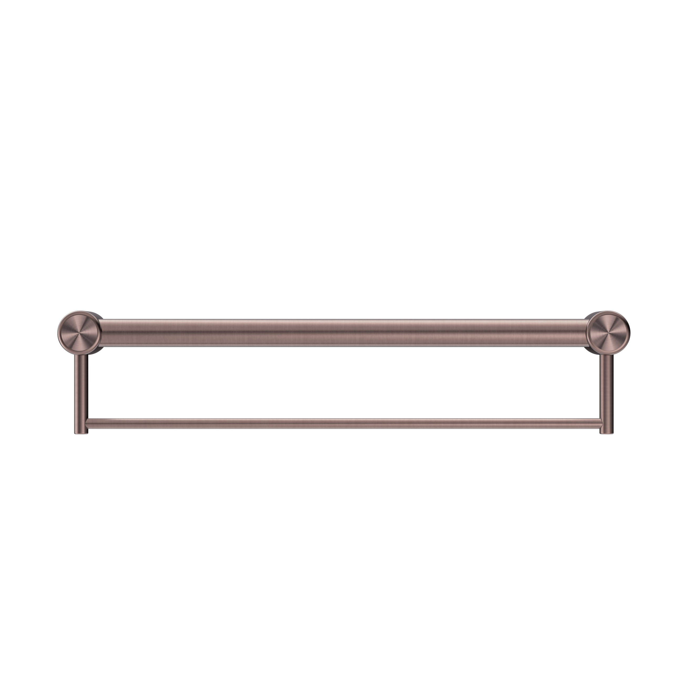 Mecca Care 32mm Grab Rail With Towel Holder 600mm Brushed Bronze