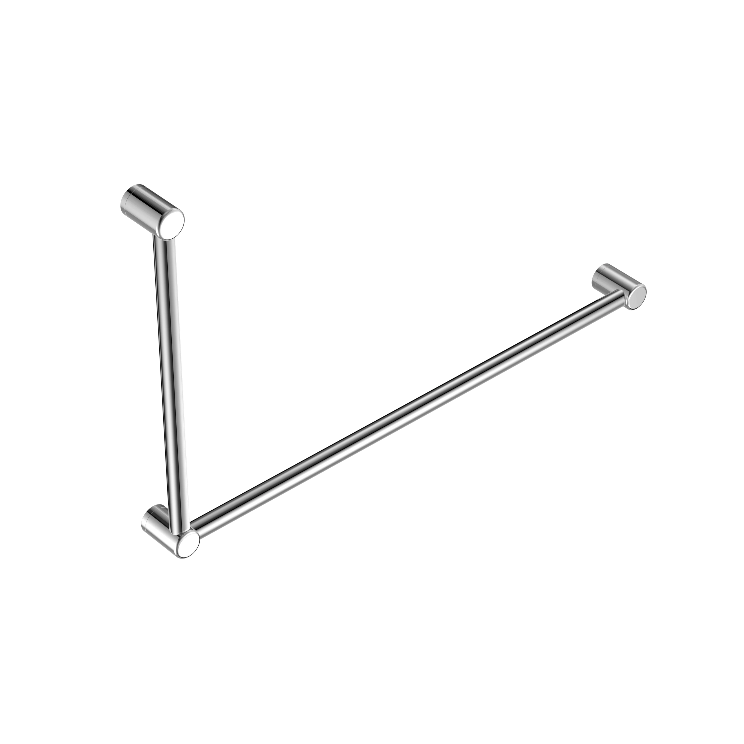 Mecca Care 32mm DDA Accessible Toilet Grab Rail Set 90 Degree 600X1000mm Chrome