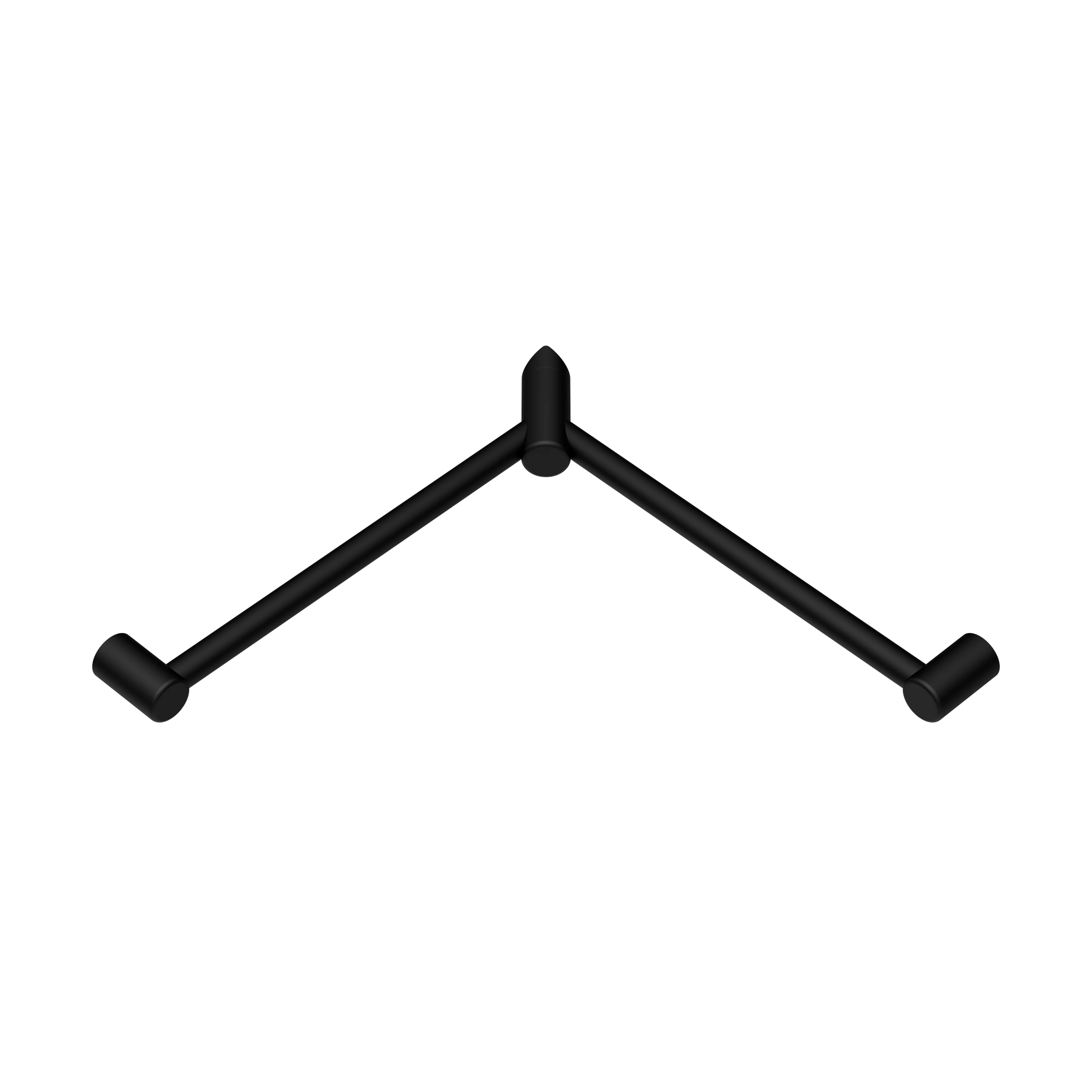 Mecca Care 32mm Wrap Around Corner Grab Rail 600X600mm Matte Black