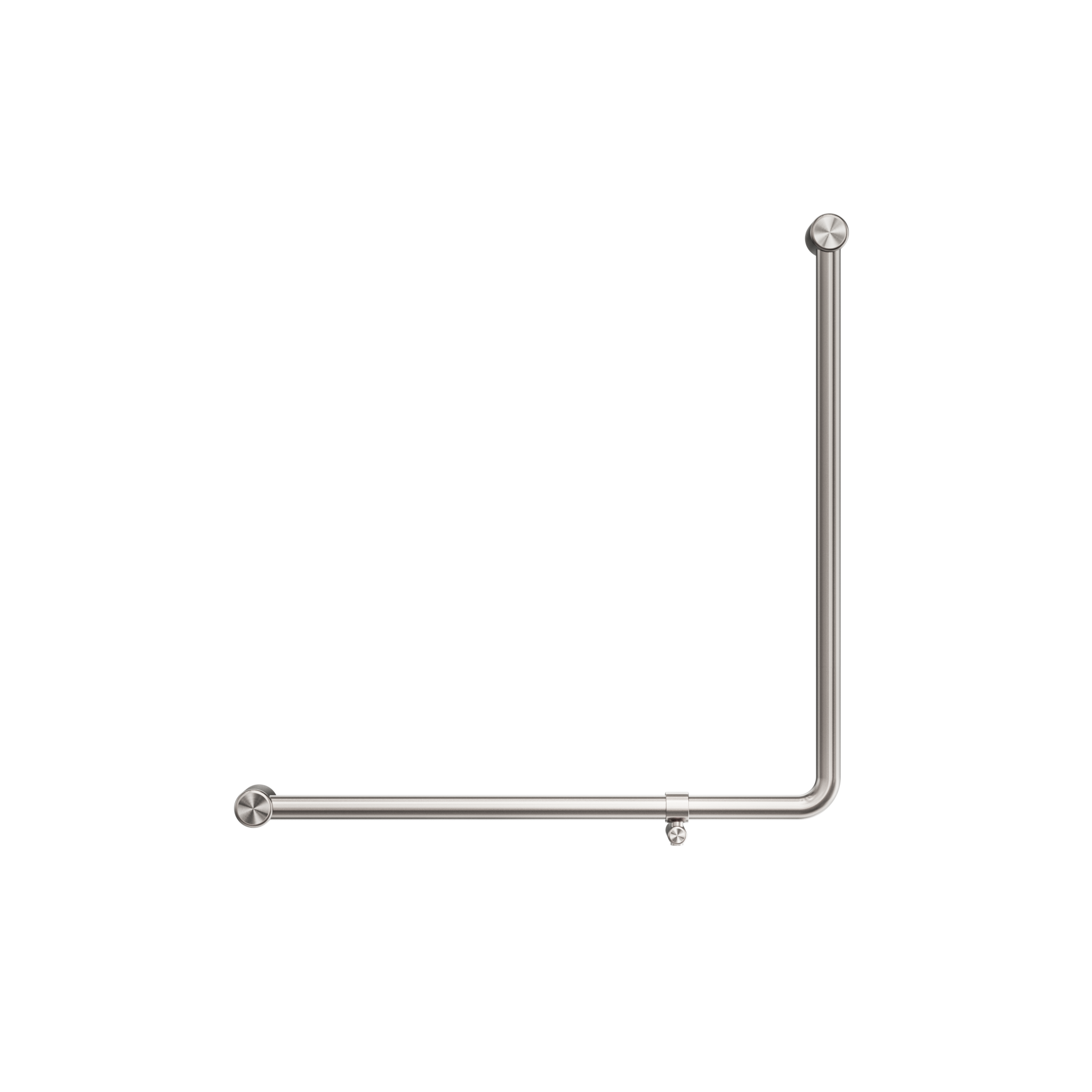 Mecca Care 32mm 90 Degree NZ4121 Accessible Toilet Grab Rail 750X750mm Brushed Nickel