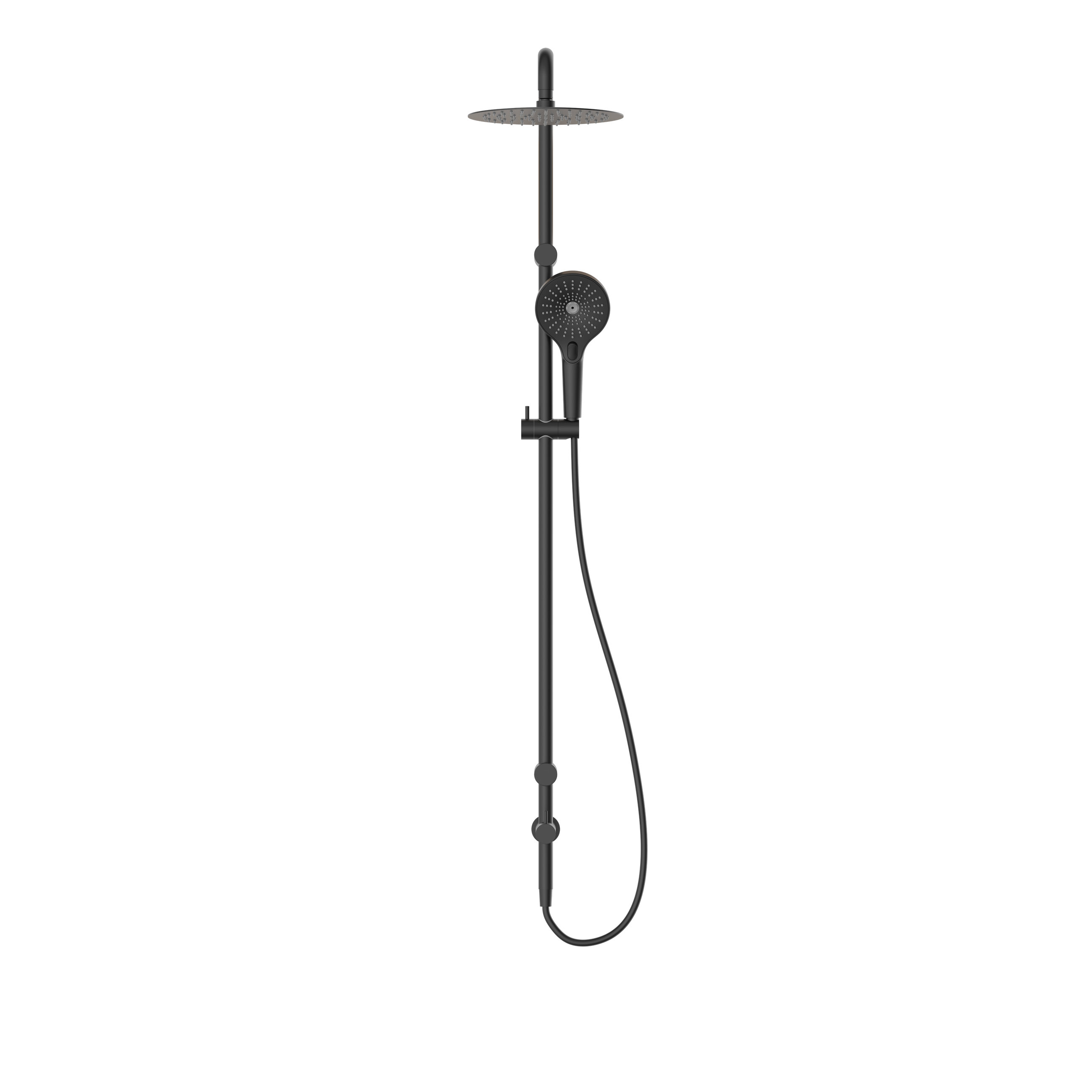 Mecca Care 25mm Grab Rail 900mm Twin Shower Set Matte Black