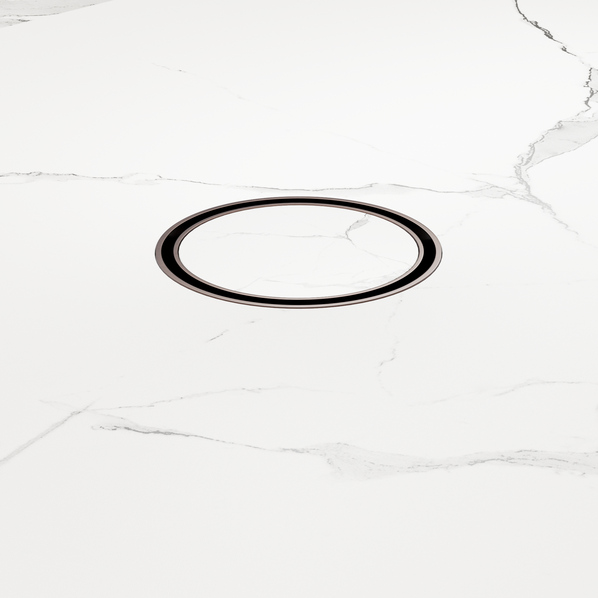 100mm Round Tile Insert Floor Waste 50mm Outlet Brushed Bronze