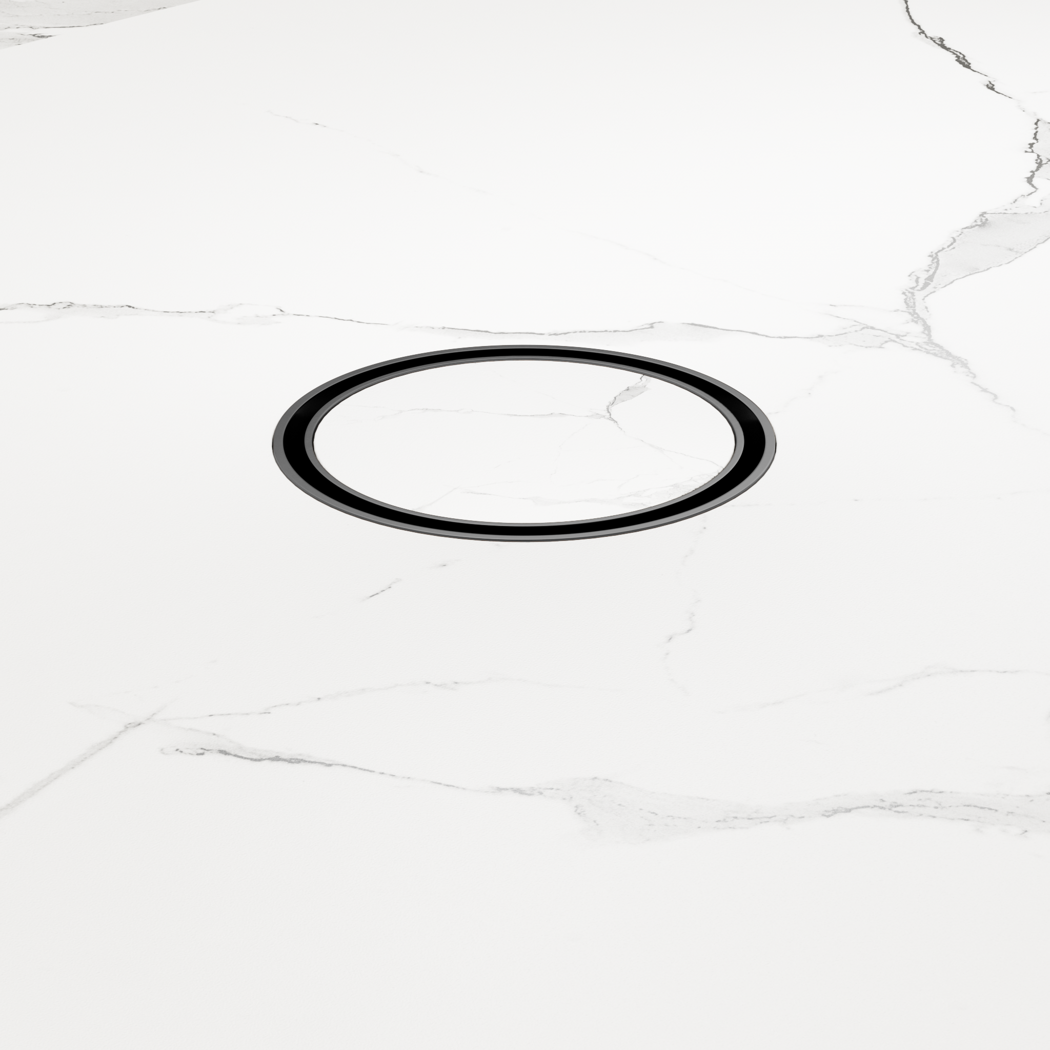 100mm Round Tile Insert Floor Waste 50mm Outlet Gun Metal