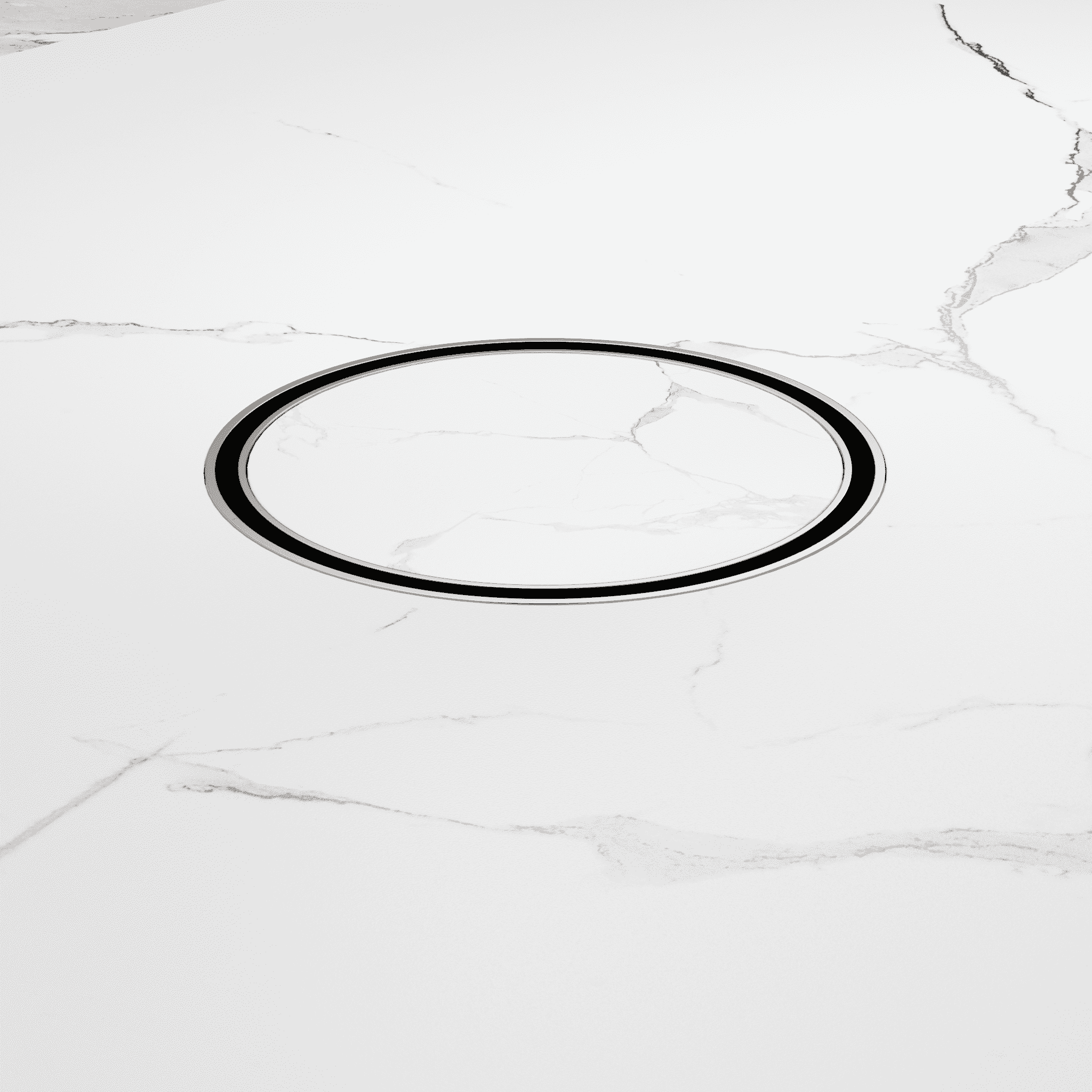 130mm Round Tile Insert Floor Waste 80mm Outlet Brushed Nickel