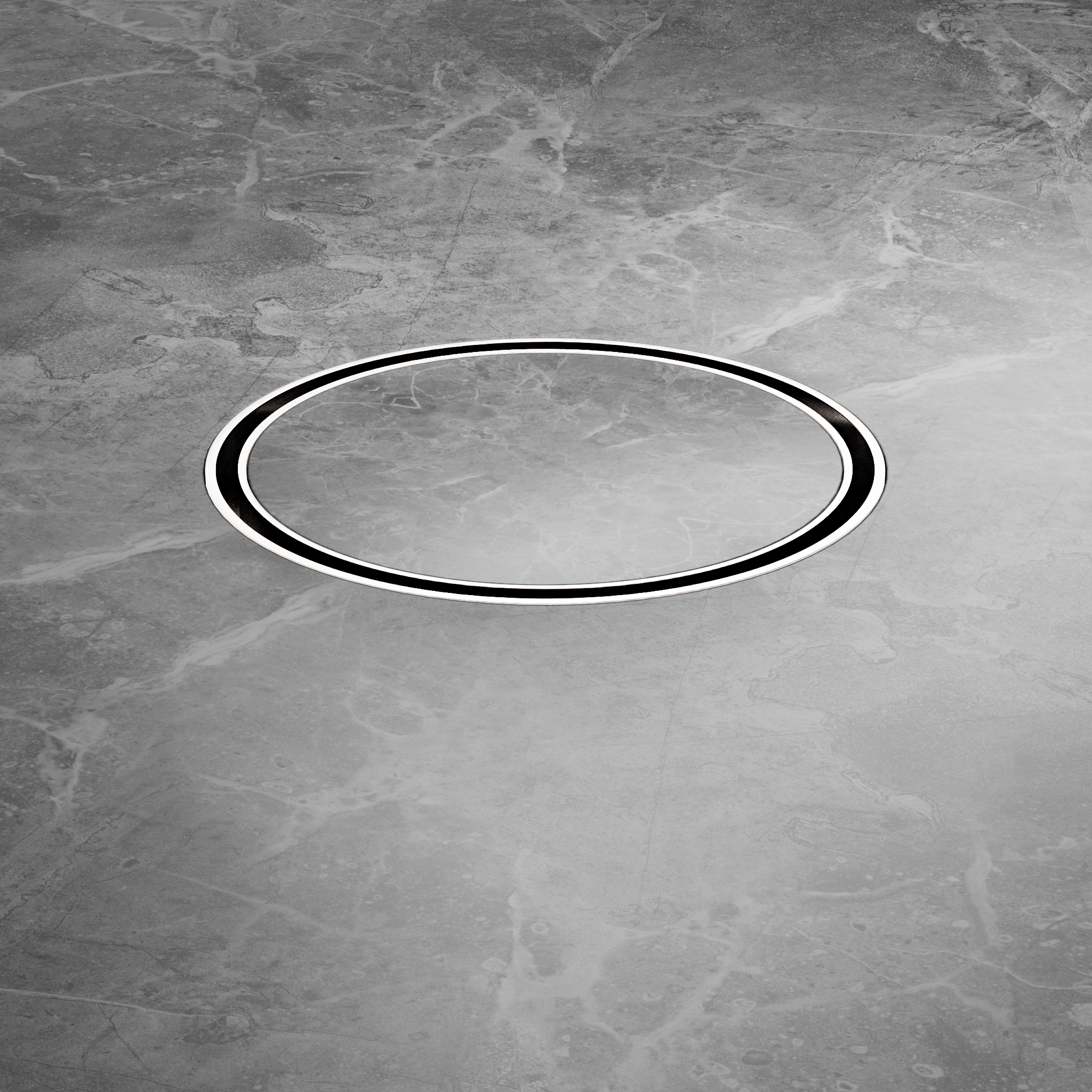 130mm Round Tile Insert Floor Waste 80mm Outlet Brushed Nickel