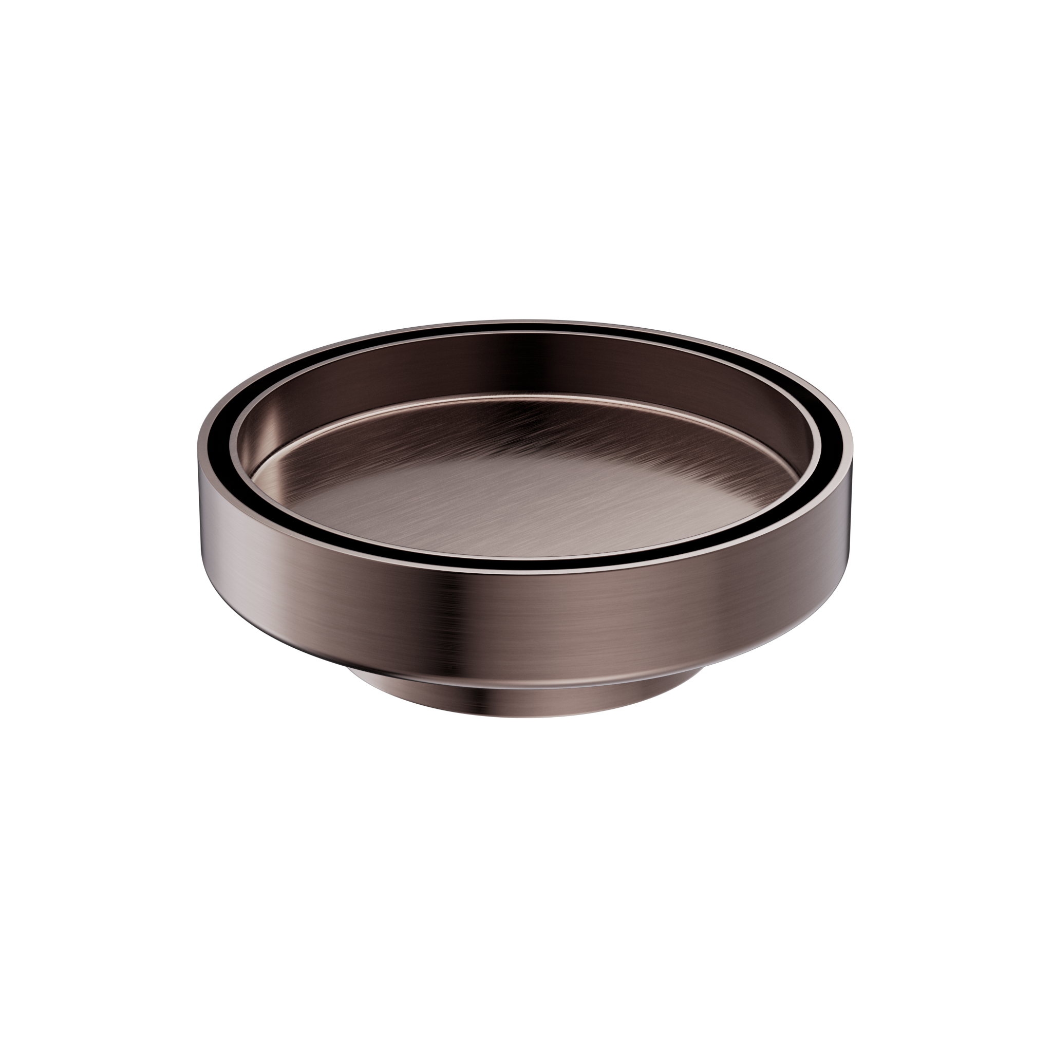 130mm Round Tile Insert Floor Waste 80mm Outlet Brushed Bronze