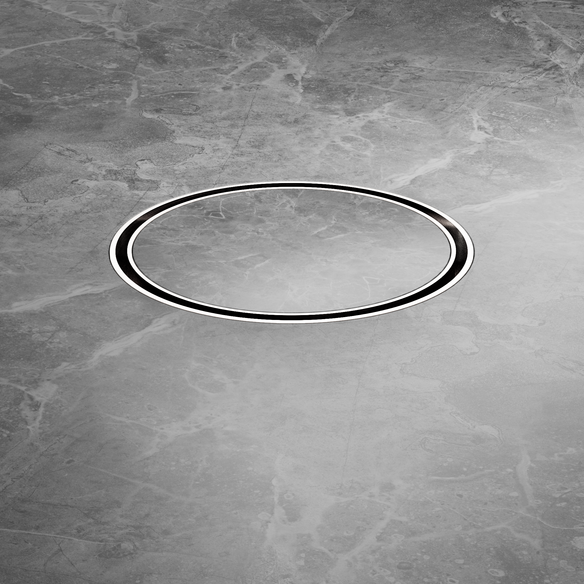 130mm Round Tile Insert Floor Waste 100mm Outlet Brushed Nickel