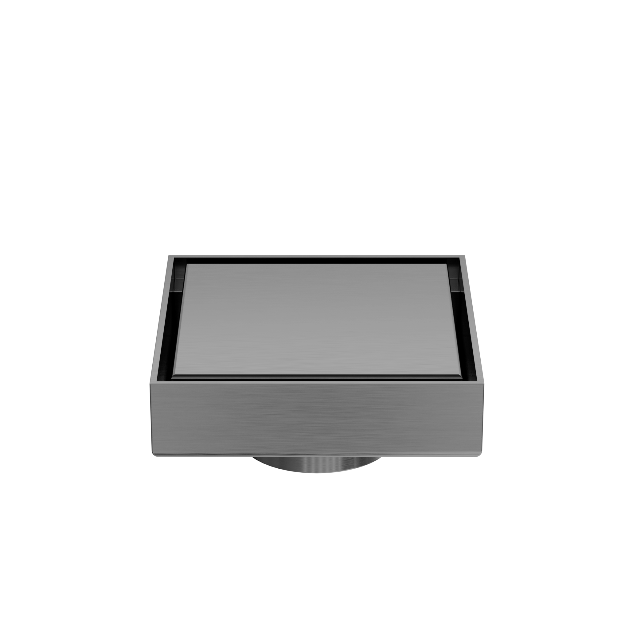 100mm Square Tile Insert Floor Waste 50mm Outlet Gun Metal