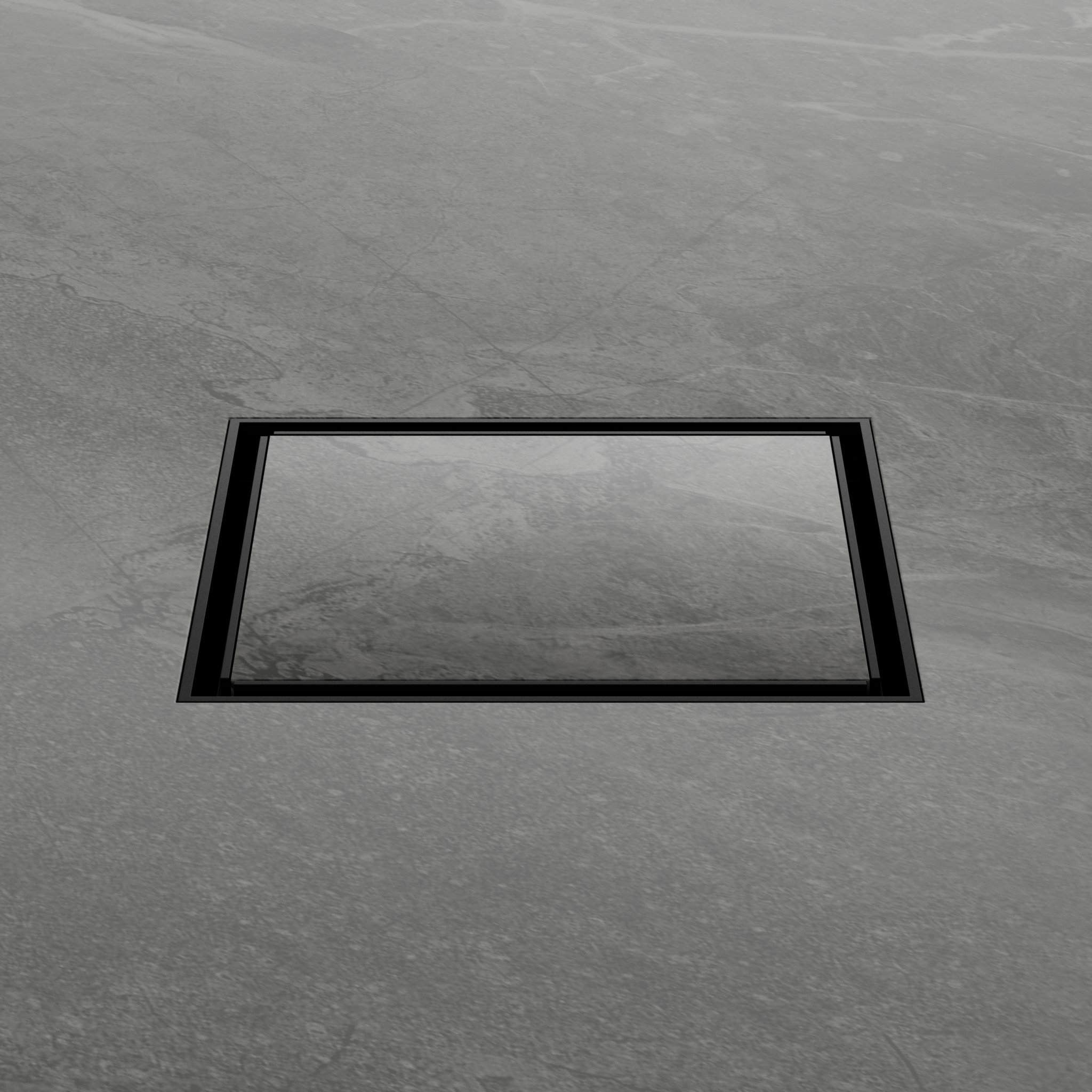 130mm Square Tile Insert Floor Waste 80mm Outlet Matte Black