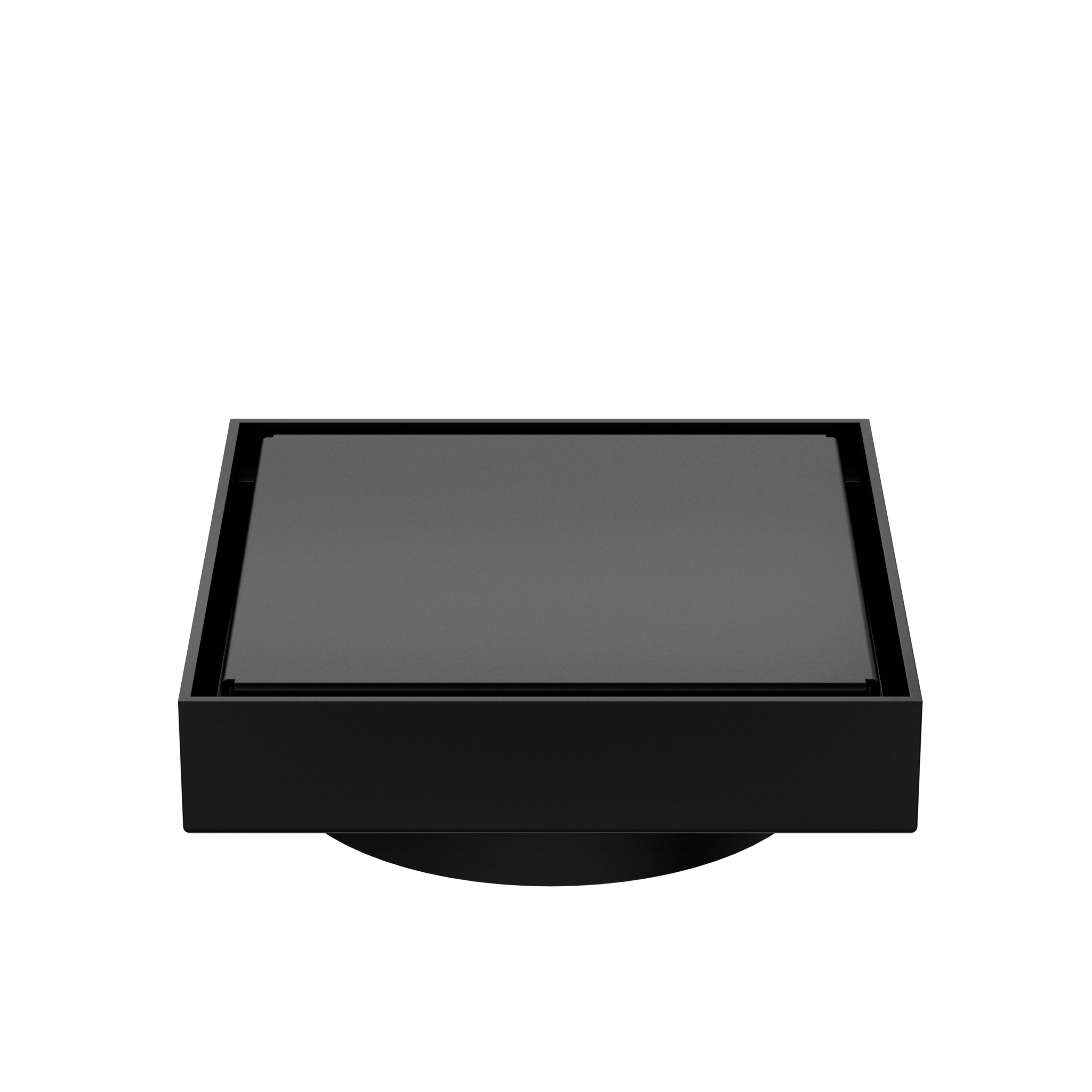 130mm Square Tile Insert Floor Waste 100mm Outlet Matte Black