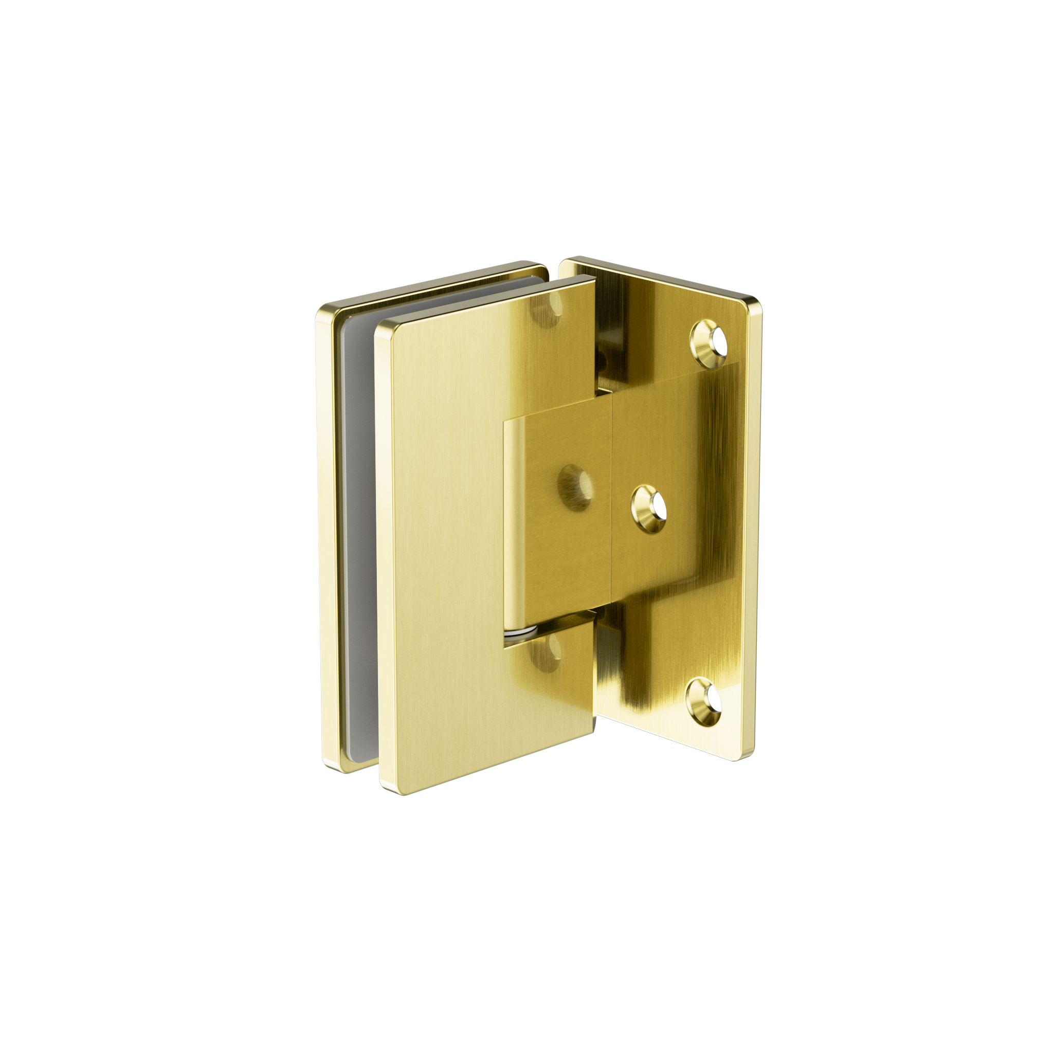 90 Degree Glass To Wall Shower Hinge 10mm Glass Brushed Gold