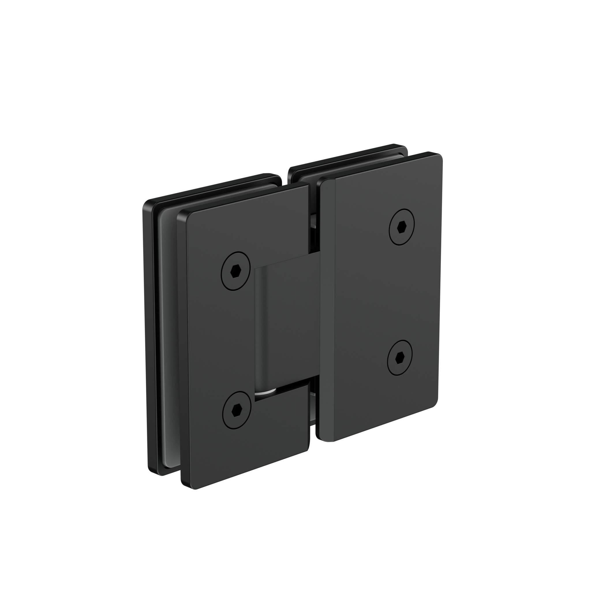 180 Degree Glass To Glass Shower Hinge 10mm Glass Matte Black