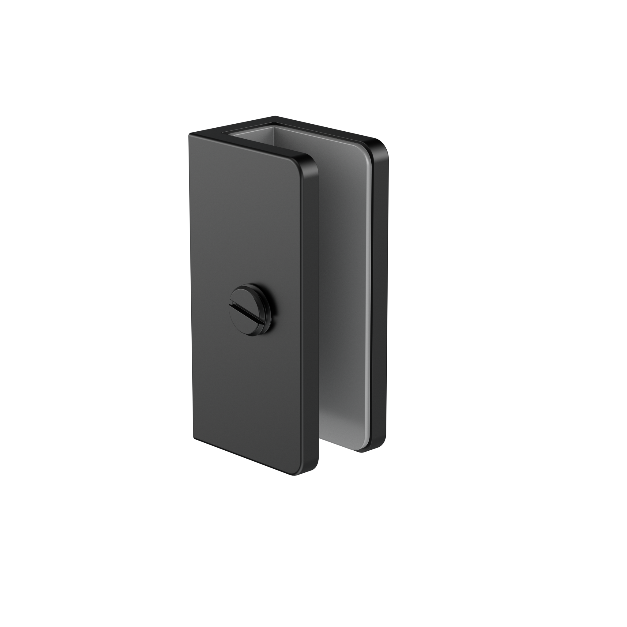 Shower U Bracket 10mm Glass Matte Black