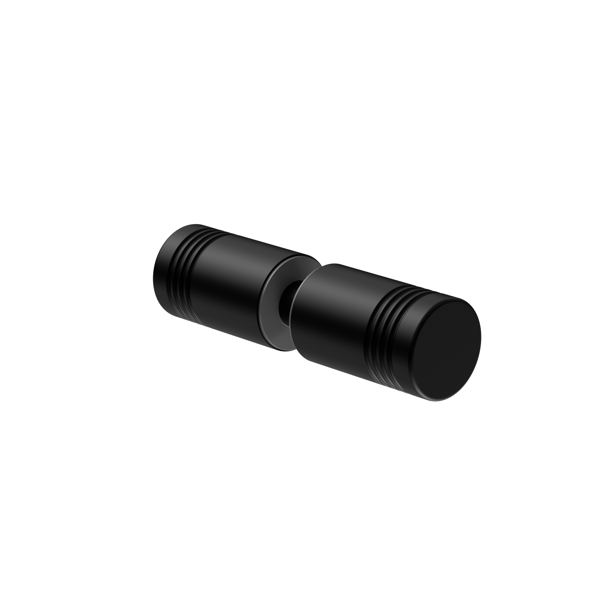 Round Shower Knob Matte Black