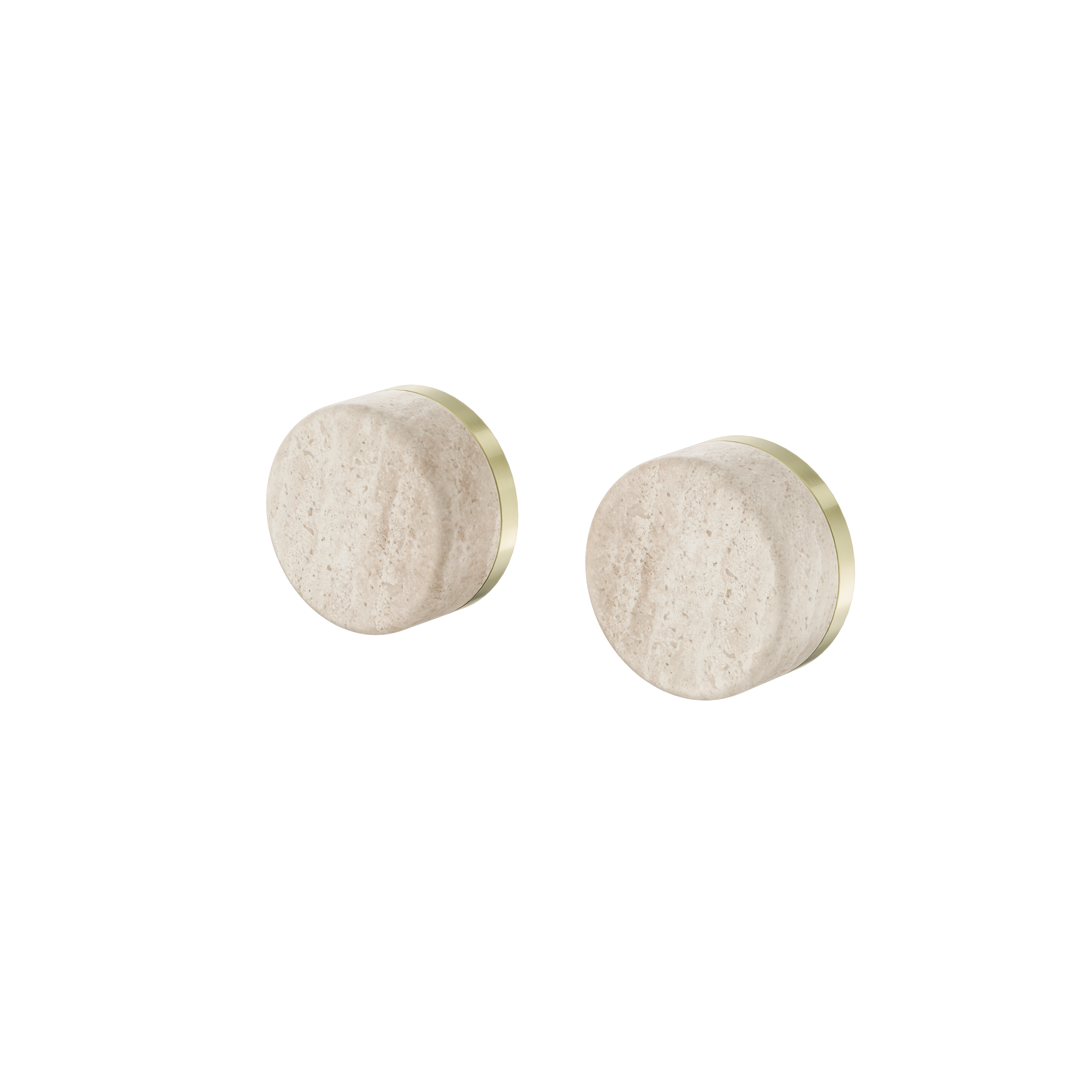 Serenity Wall Top Assembly With Rome Travertine Handle Brushed Gold
