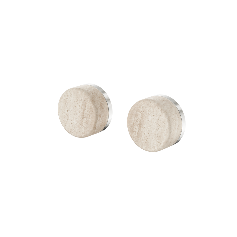 Serenity Wall Top Assembly With Rome Travertine Handle Brushed Nickel