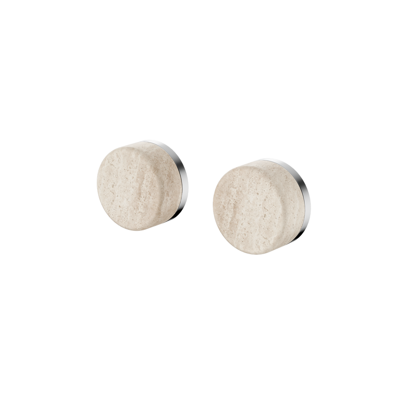 Serenity Wall Top Assembly With Rome Travertine Handle Chrome
