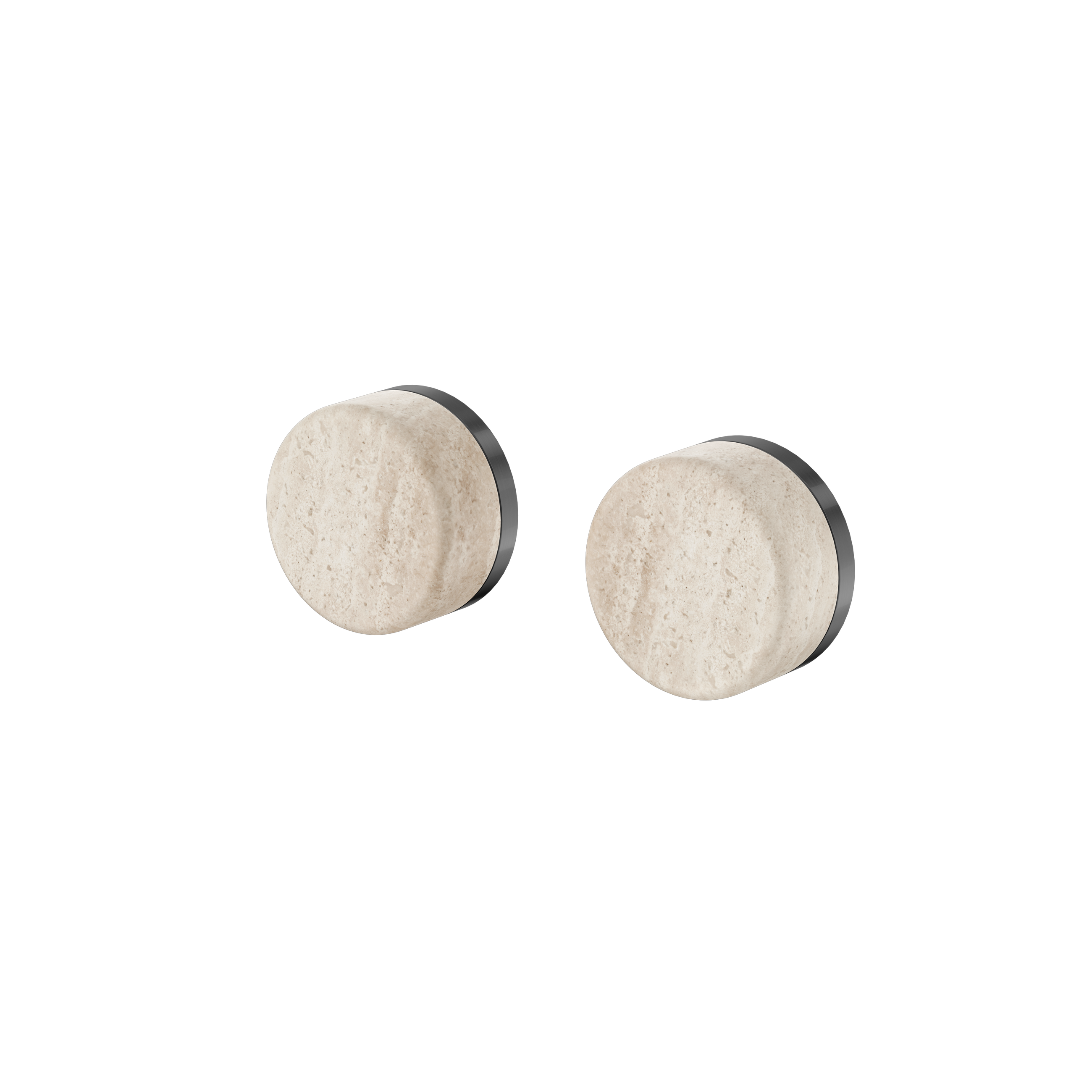 Serenity Wall Top Assembly With Rome Travertine Handle Gun Metal
