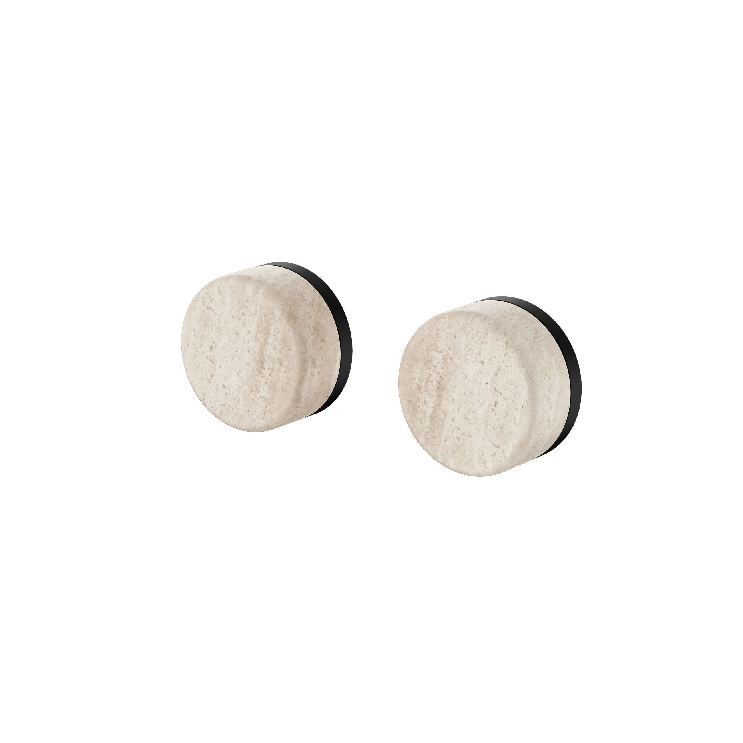 Serenity Wall Top Assembly With Rome Travertine Handle Matte Black
