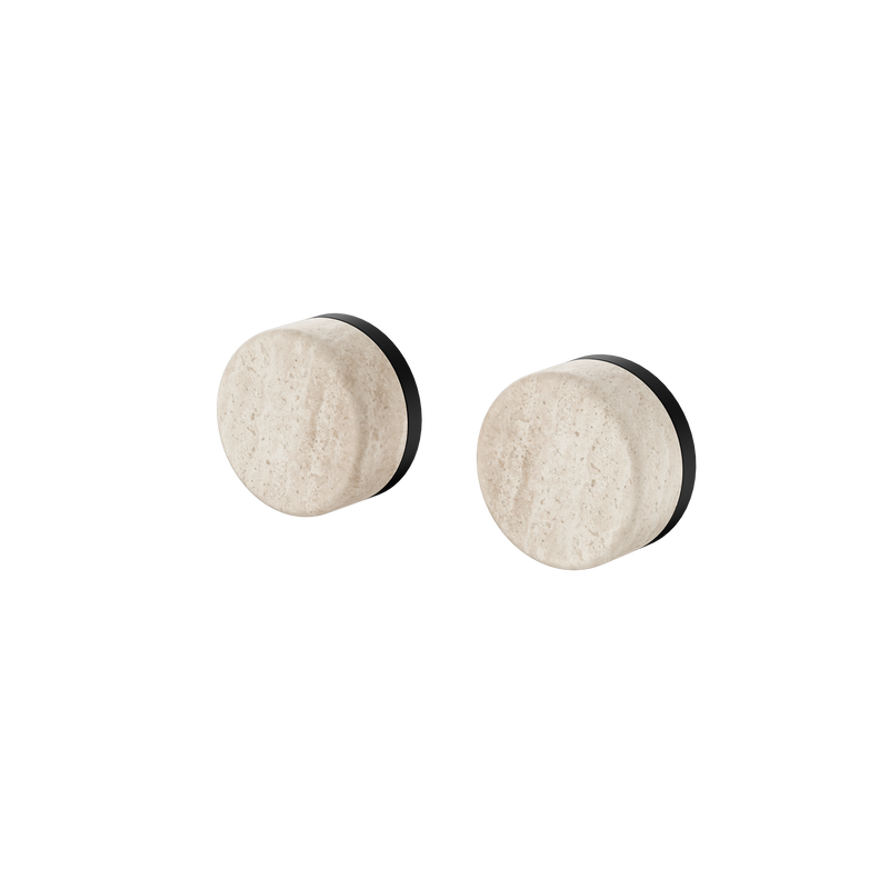Serenity Wall Top Assembly With Rome Travertine Handle Matte Black