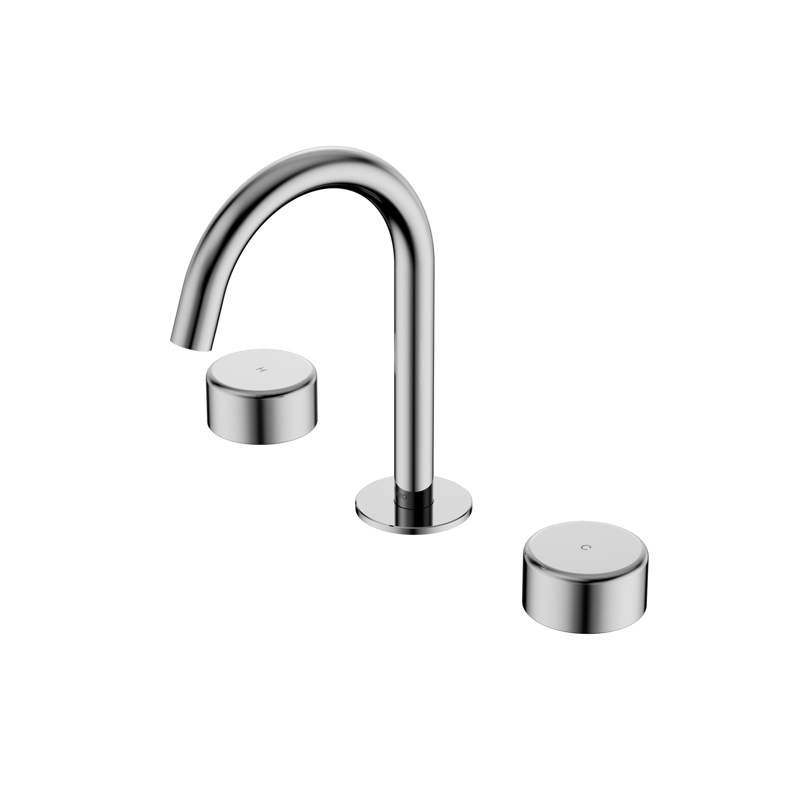 Serenity Basin Set Arc Spout With Metal Handle Chrome