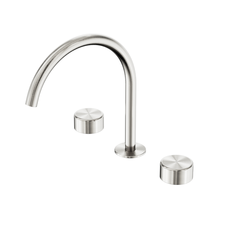 Serenity Bath/Kitchen Set Arc Spout With Metal Handle Brushed Nickel