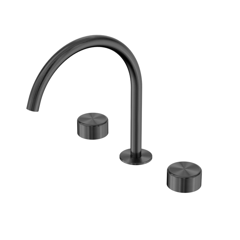Serenity Bath/Kitchen Set Arc Spout With Metal Handle Gun Metal