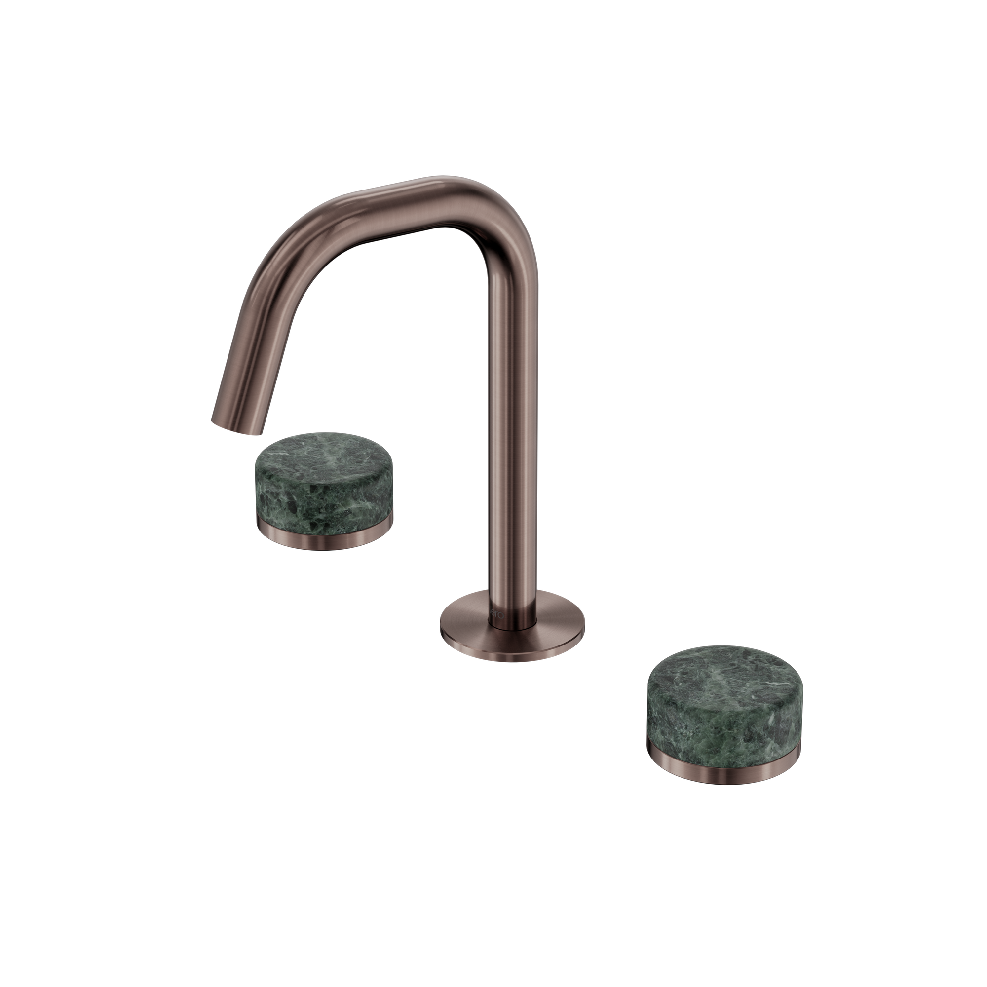 Serenity Basin Set Edge Spout With Verde Alpi Handle Brushed Bronze