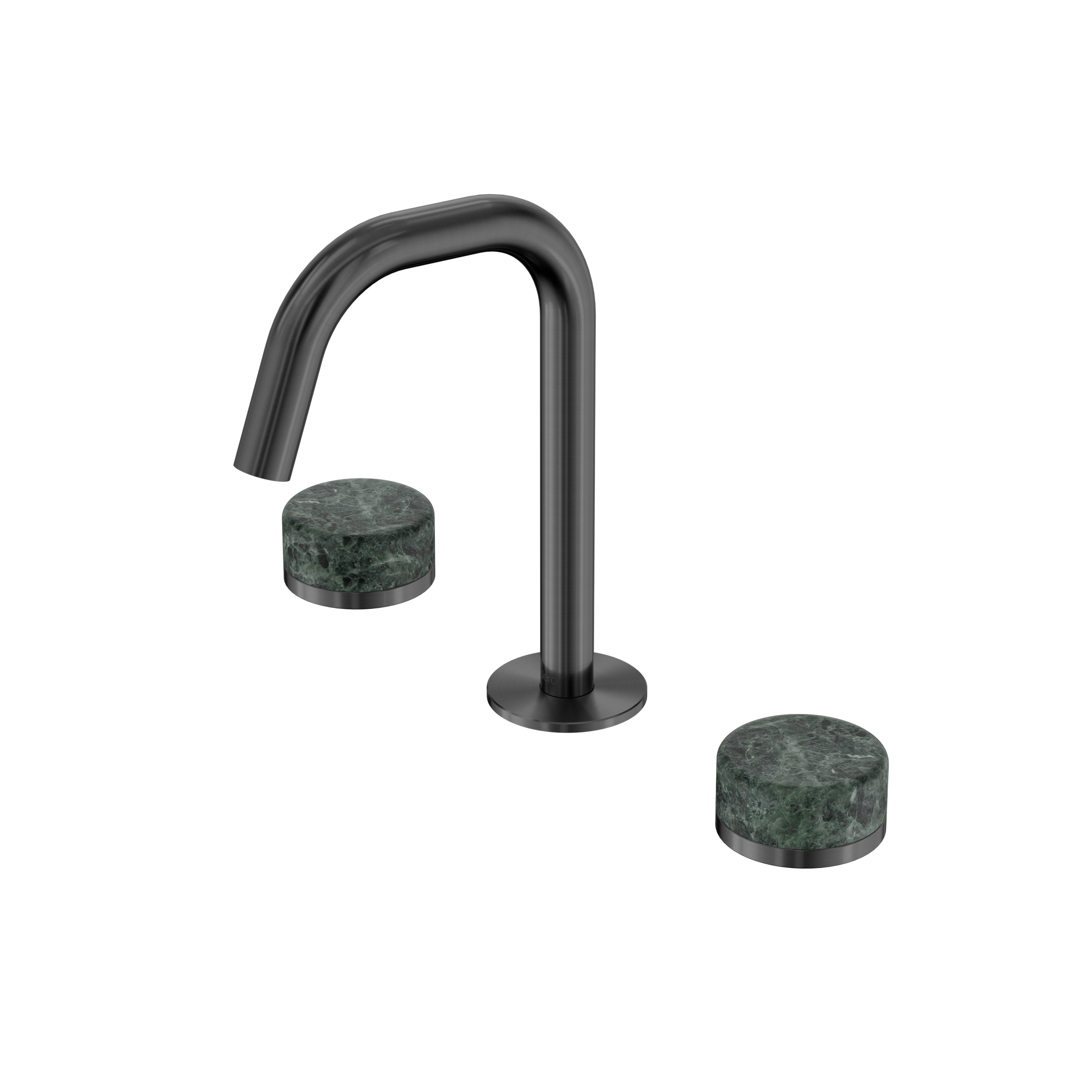 Serenity Basin Set Edge Spout With Verde Alpi Handle Gun Metal