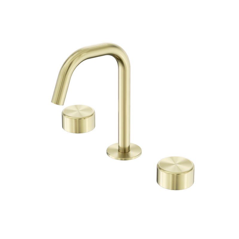Serenity Basin Set Edge Spout With Metal Handle Brushed Gold