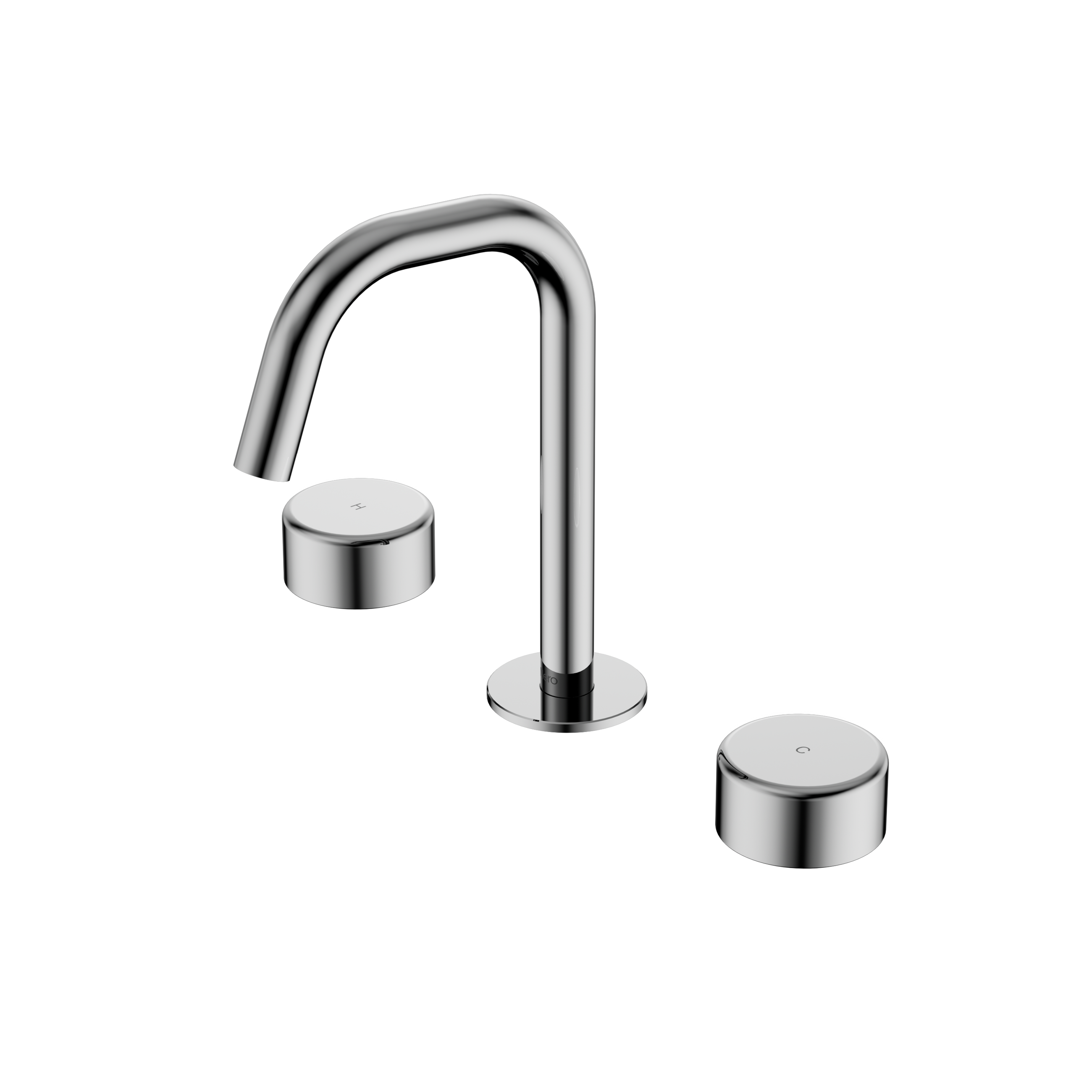 Serenity Basin Set Edge Spout With Metal Handle Chrome