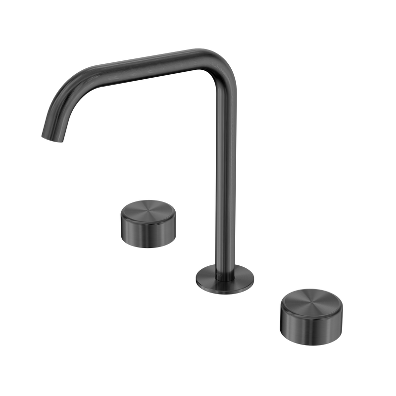 Serenity Bath/Kitchen Set Edge Spout With Metal Handle Gun Metal