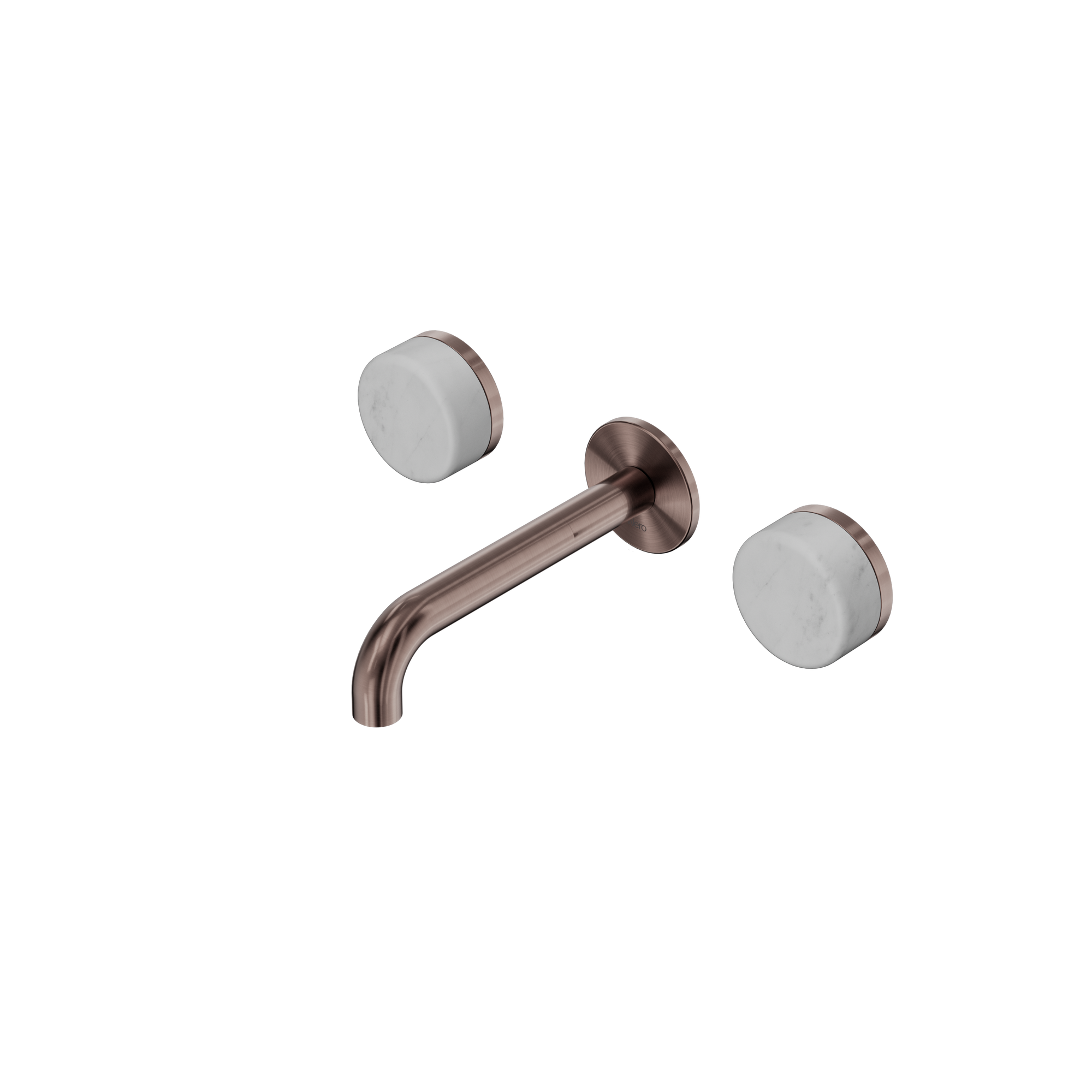 Serenity Wall Basin Set 160mm Spout With Carrara Handle Brushed Bronze